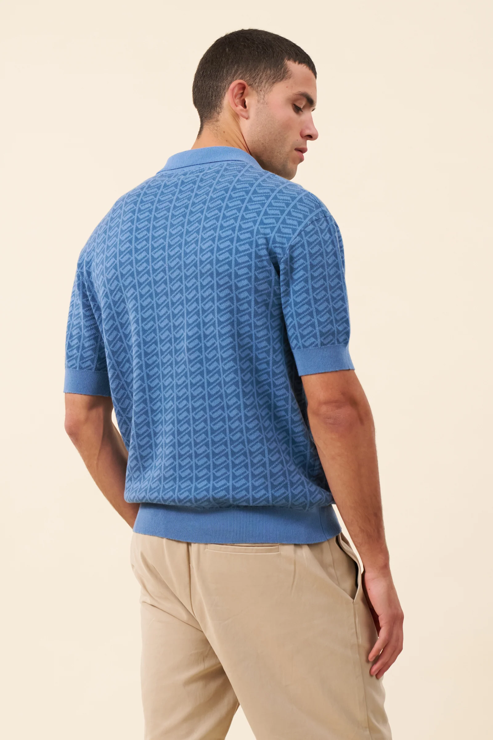 HARRIS KNIT POLO - BLUE OCEAN - Image 4