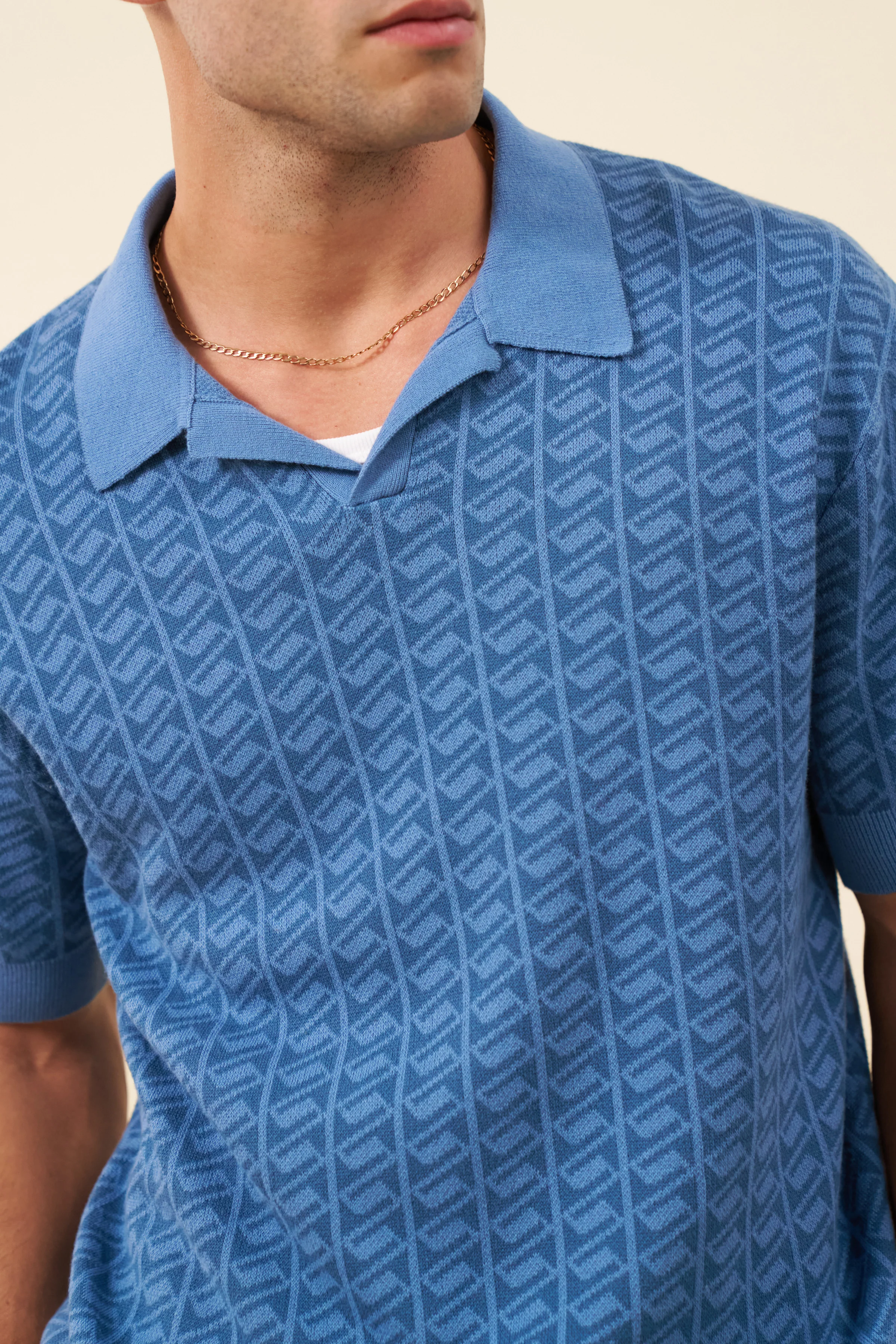 HARRIS KNIT POLO - BLUE OCEAN - Image 5