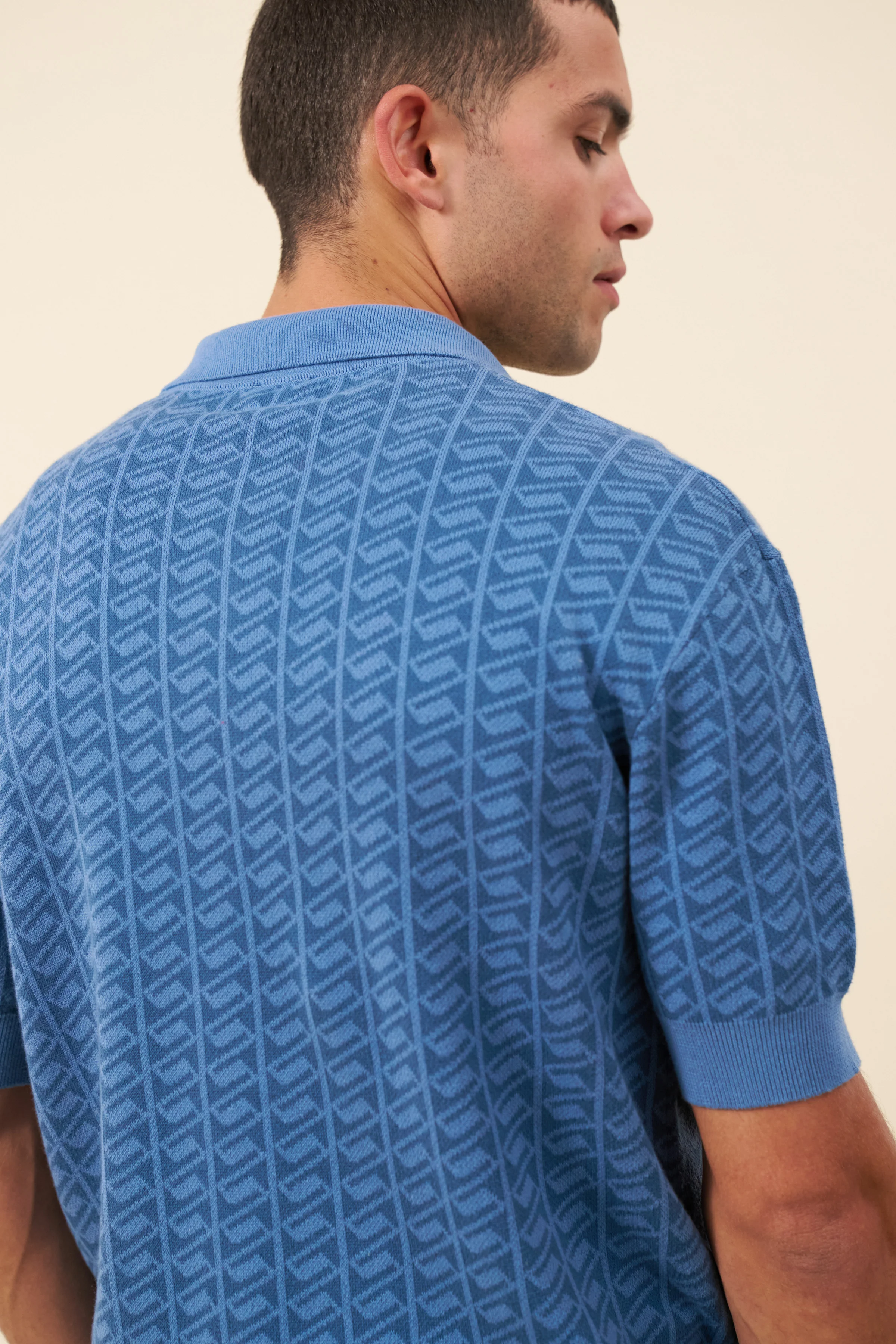 HARRIS KNIT POLO - BLUE OCEAN - Image 6