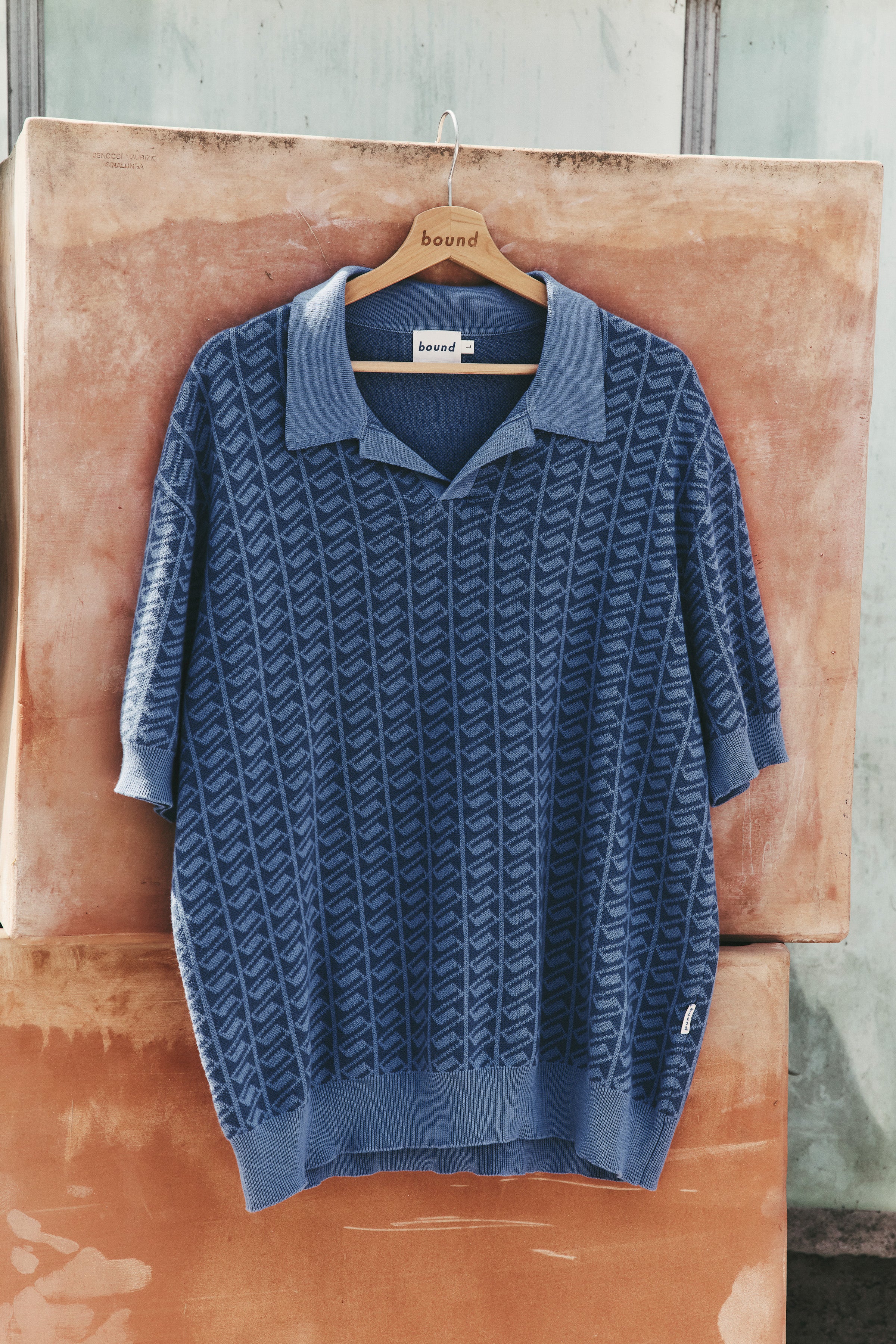 HARRIS KNIT POLO - BLUE OCEAN - Image 7
