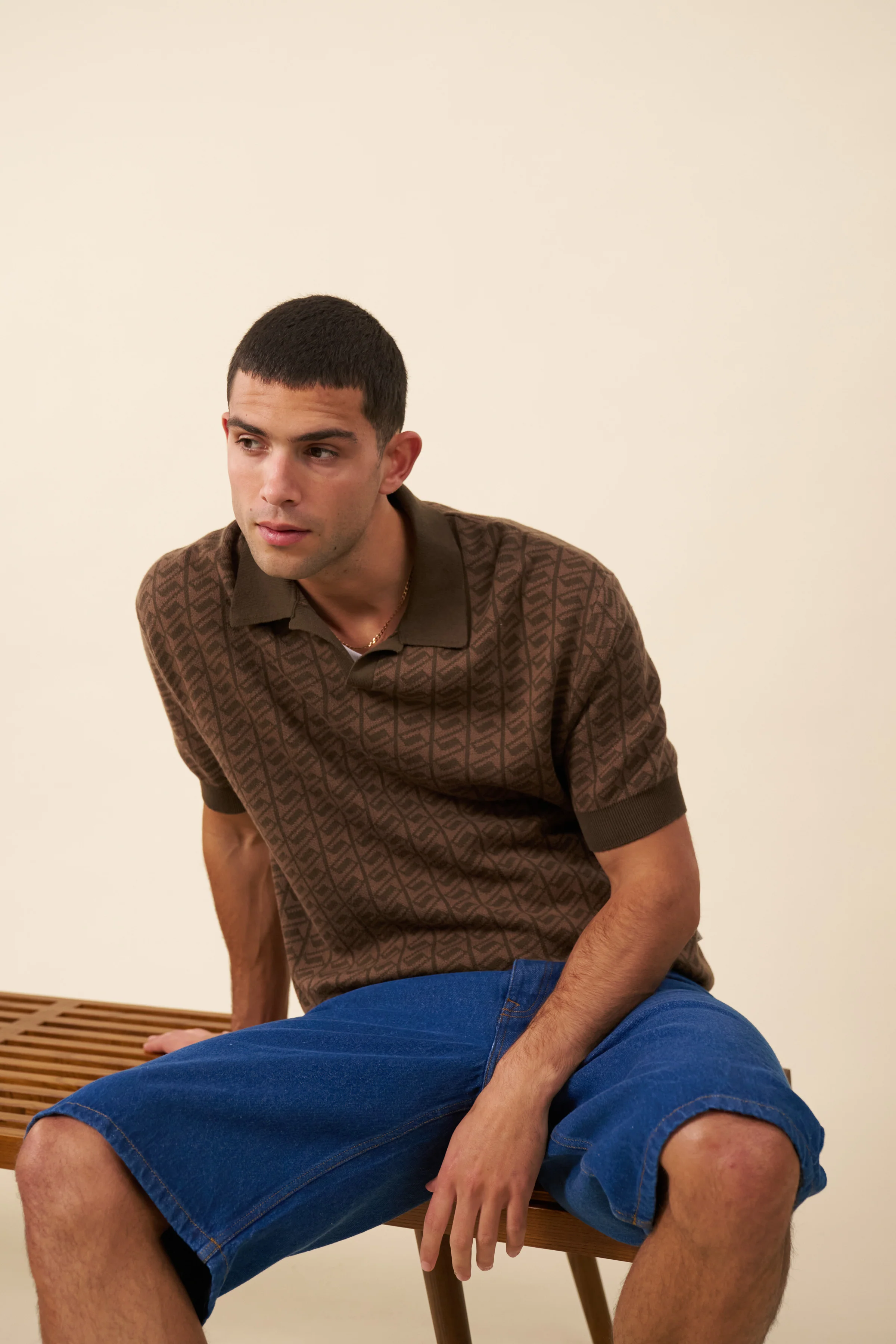 HARRIS KNIT POLO - BROWN BLEND - Image 3