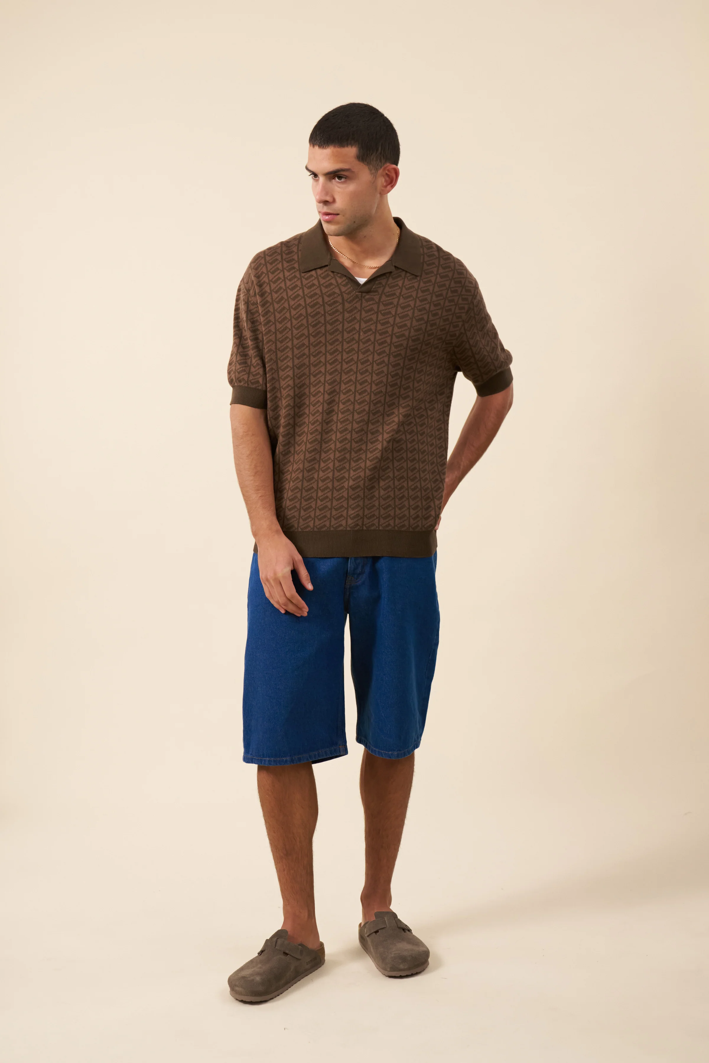 HARRIS KNIT POLO - BROWN BLEND - Image 4