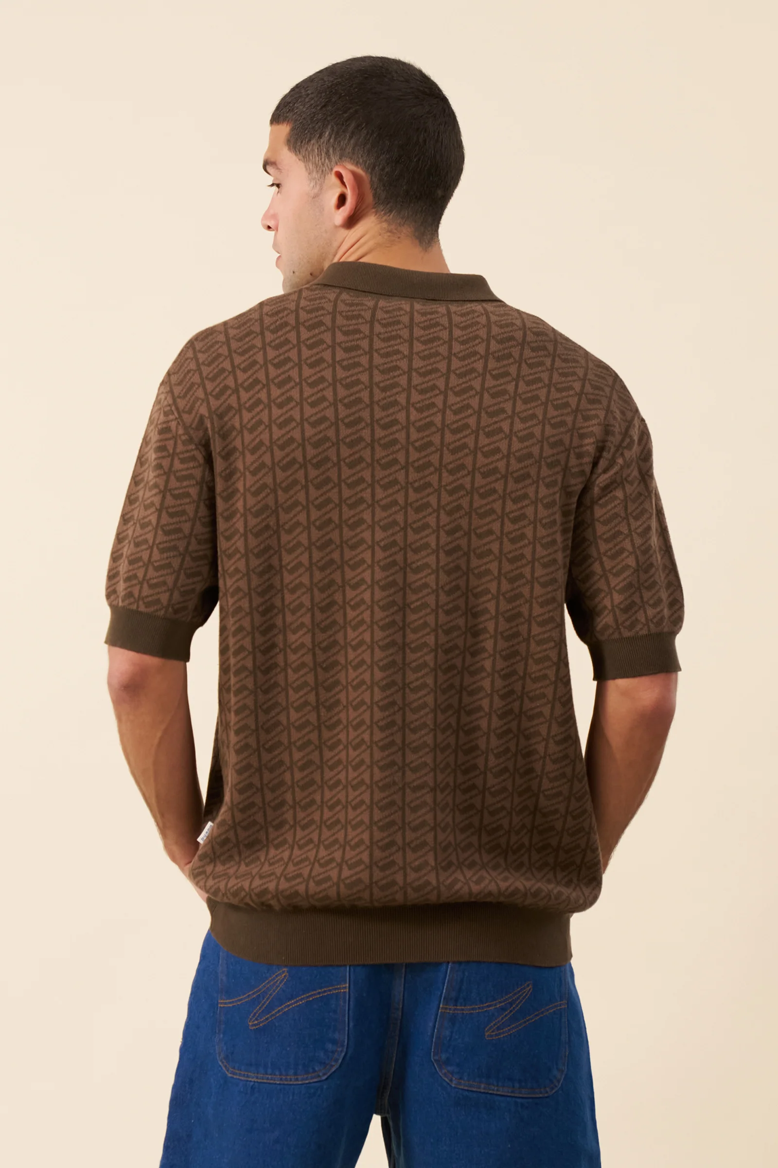 HARRIS KNIT POLO - BROWN BLEND - Image 5
