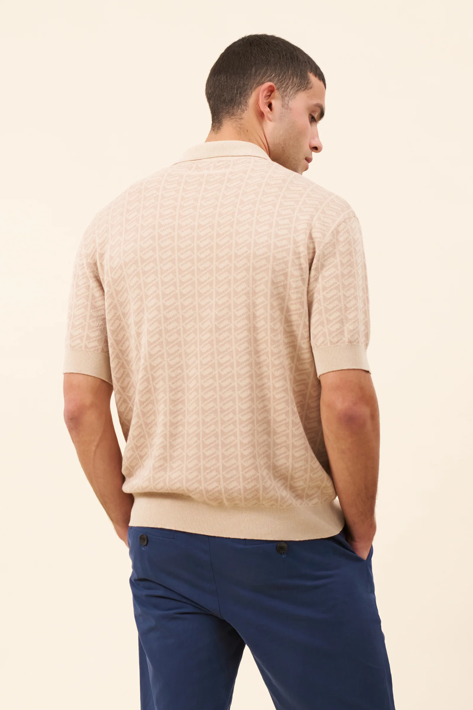 HARRIS KNIT POLO - DESERT SAND - Image 3