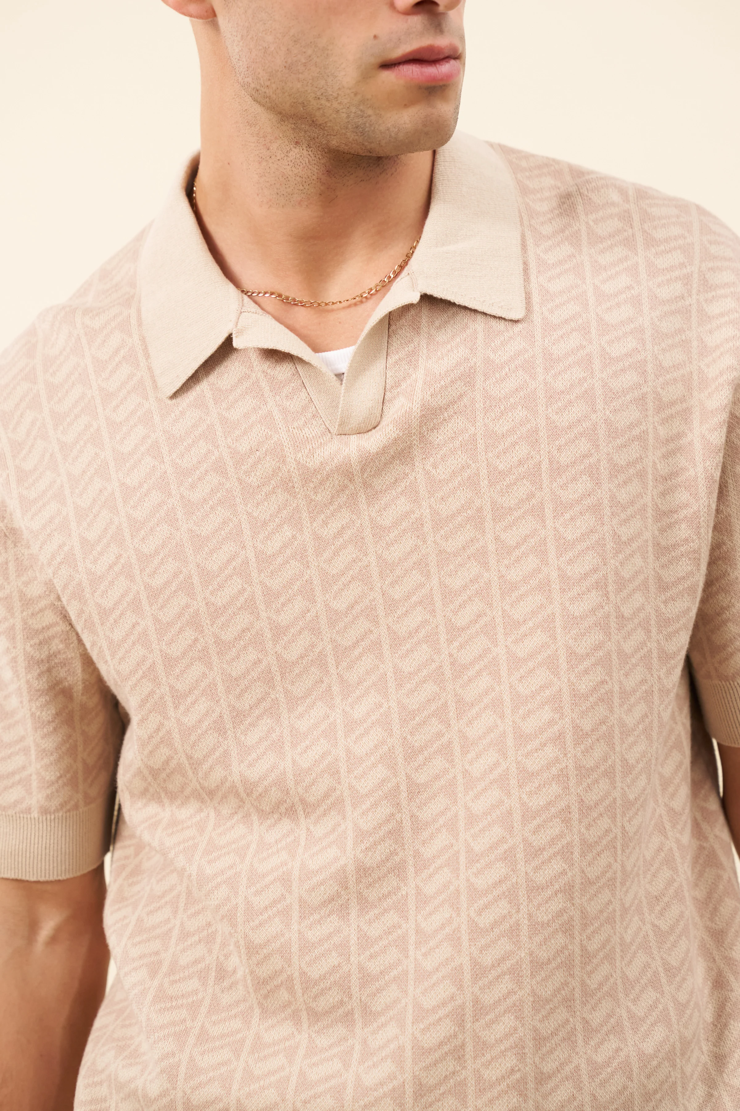 HARRIS KNIT POLO - DESERT SAND - Image 5