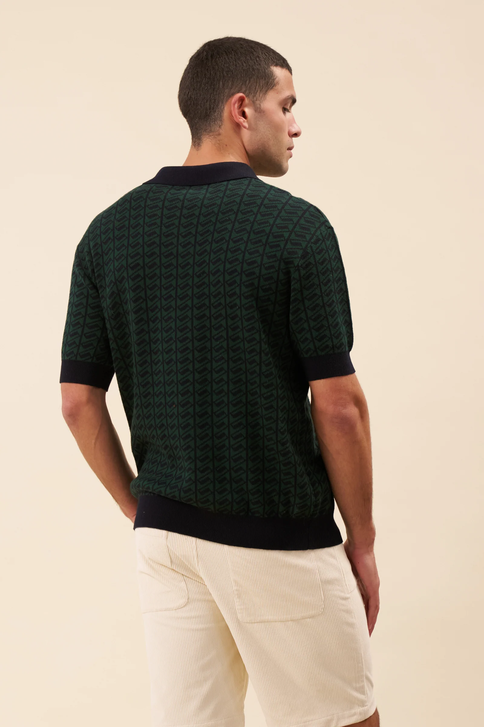 HARRIS KNIT POLO - NAVY/FOREST - Image 3