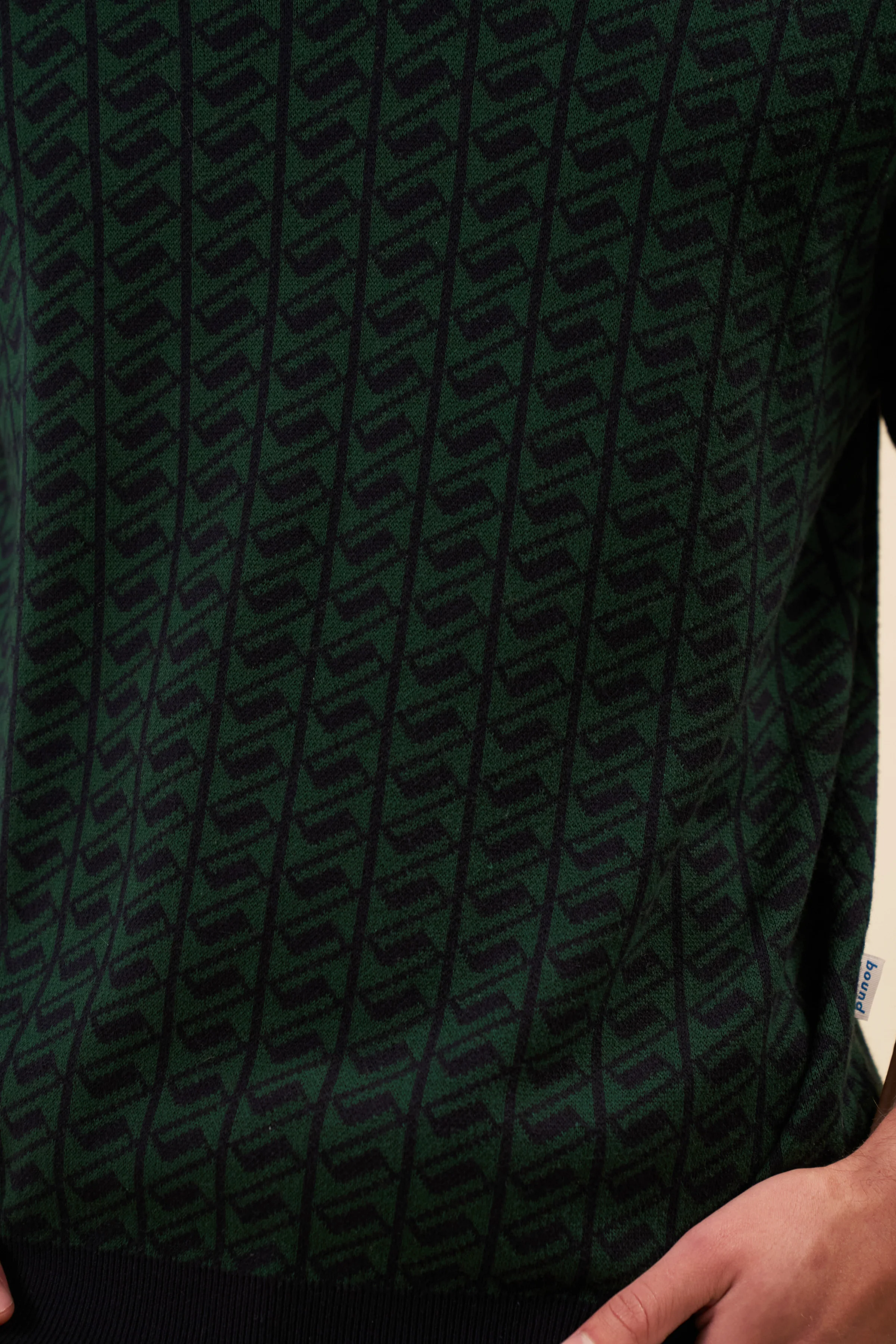HARRIS KNIT POLO - NAVY/FOREST - Image 5