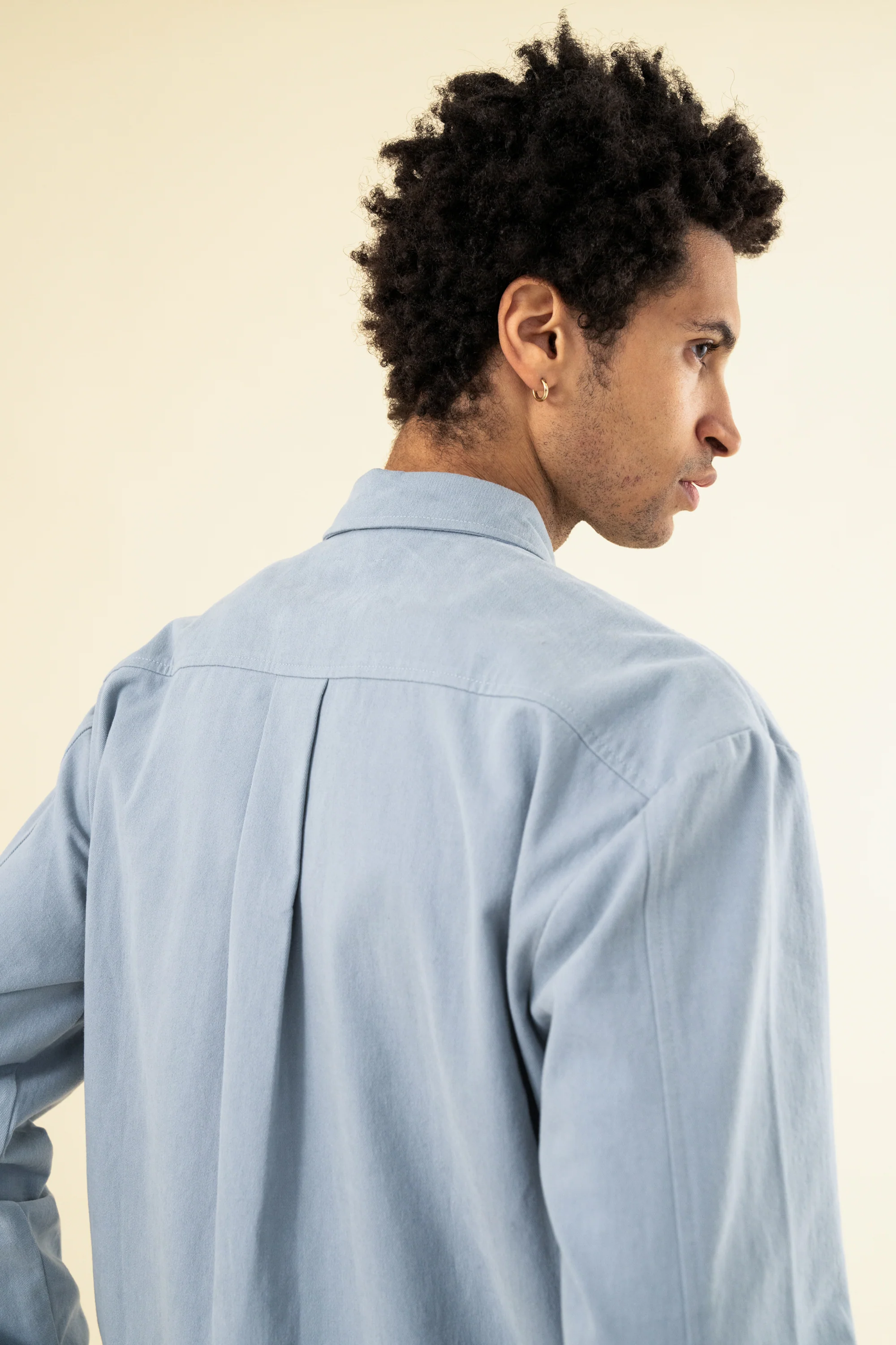 HEAVY CANVAS LONGSLEEVE SHIRT - LIGHT BLUE - Image 7