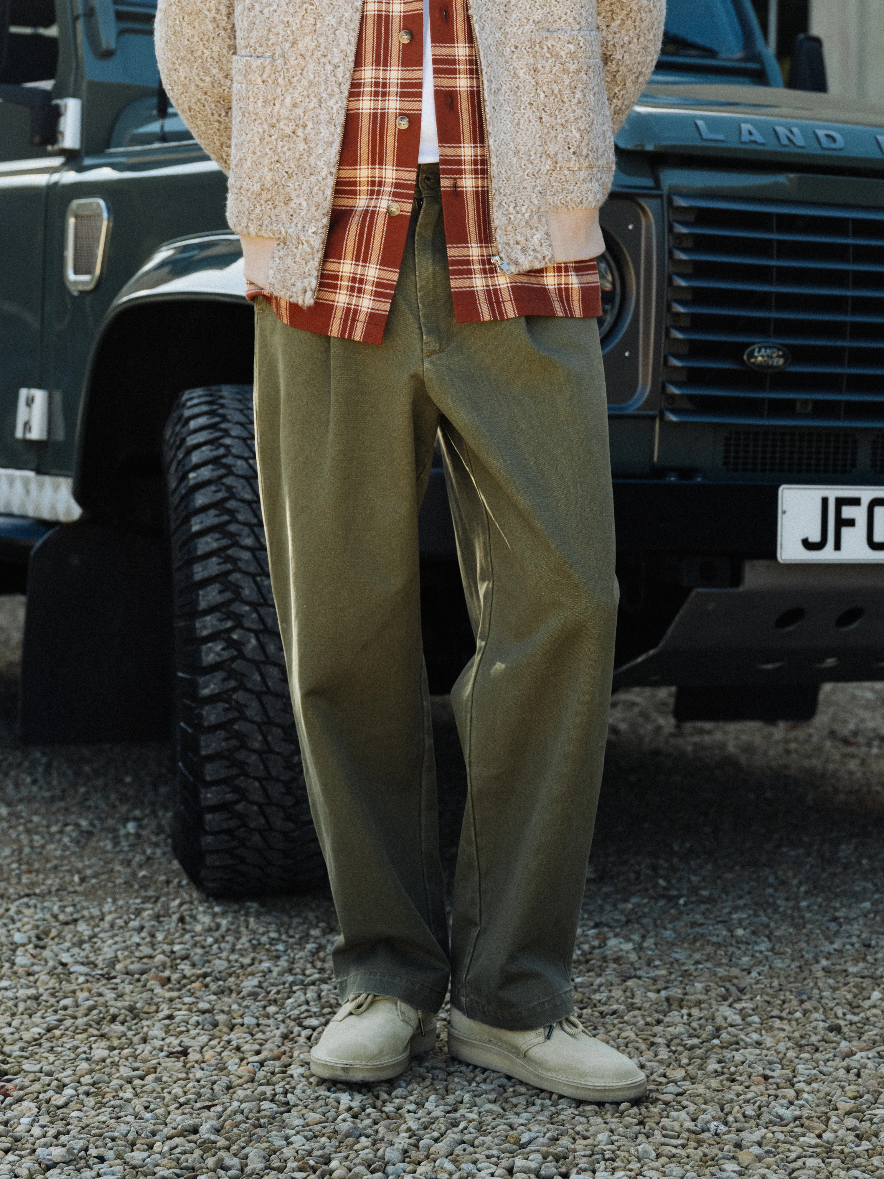 HEAVY CANVAS WORKWEAR TROUSER - ARMY - Image 3
