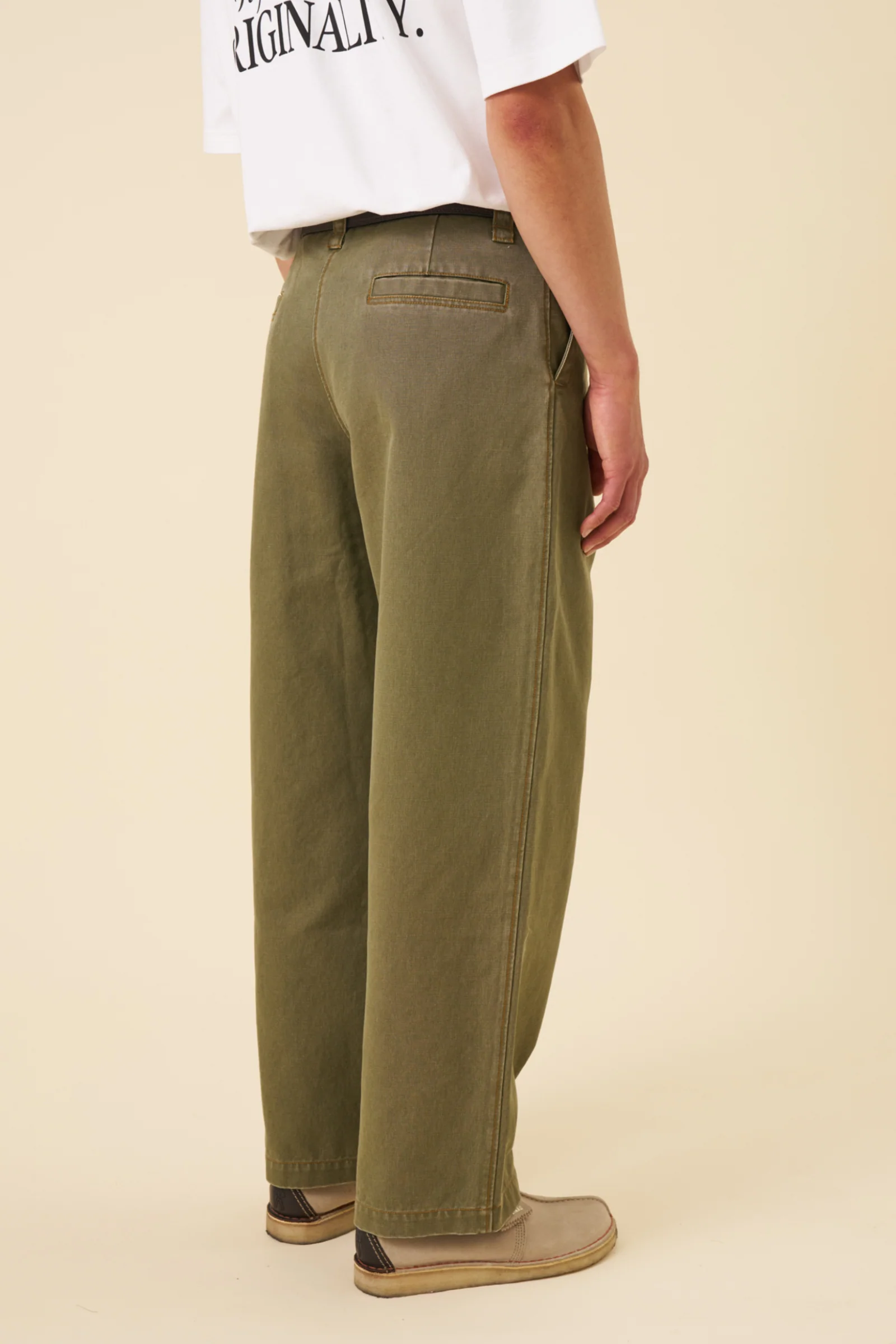 HEAVY CANVAS WORKWEAR TROUSER - ARMY - Image 8