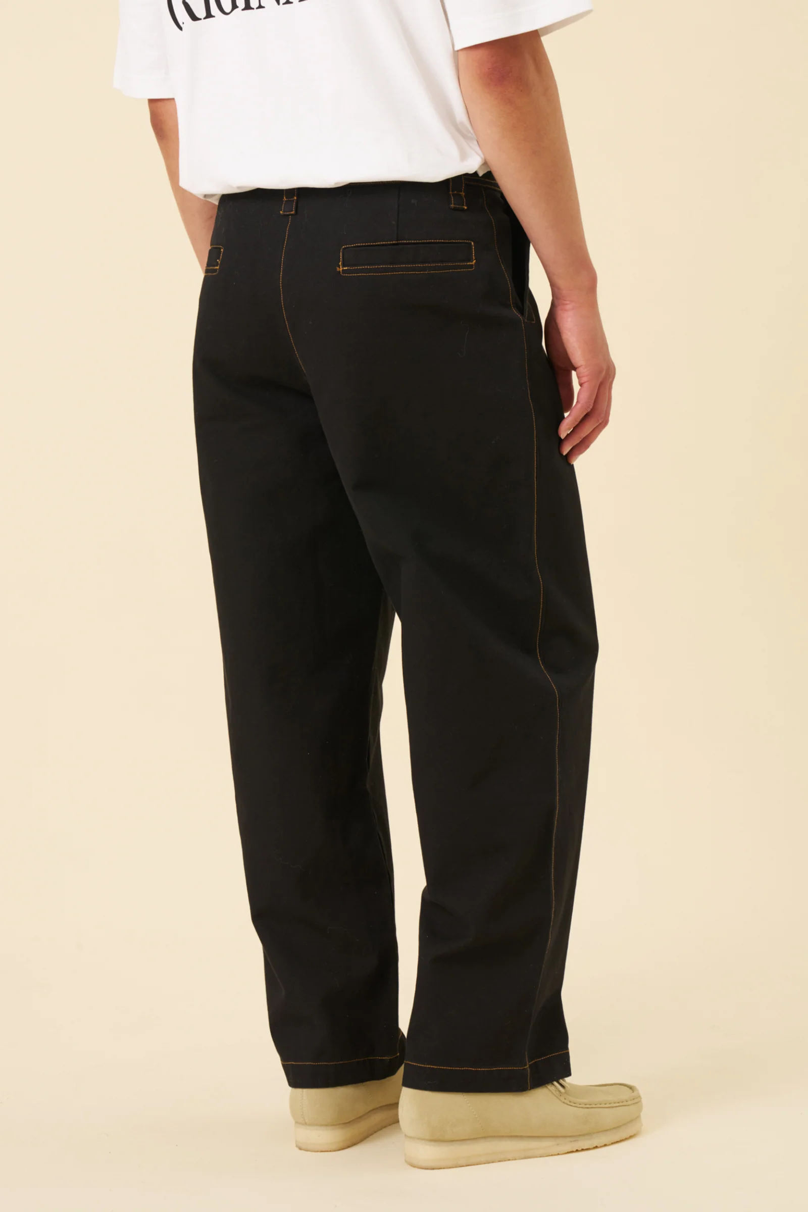 HEAVY CANVAS WORKWEAR TROUSER - BLACK - Image 6