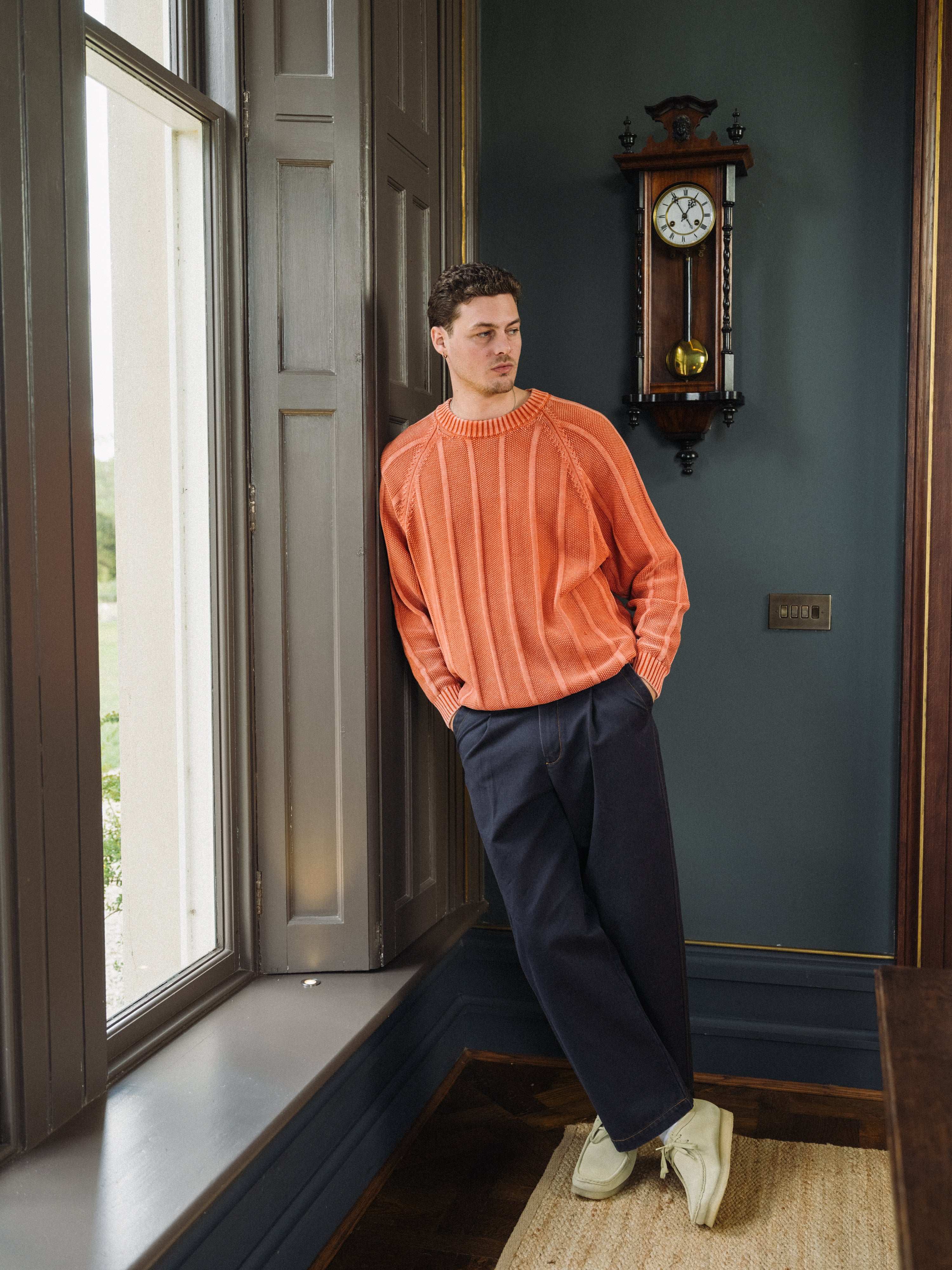 HEAVY CANVAS WORKWEAR TROUSER - NAVY - Image 3