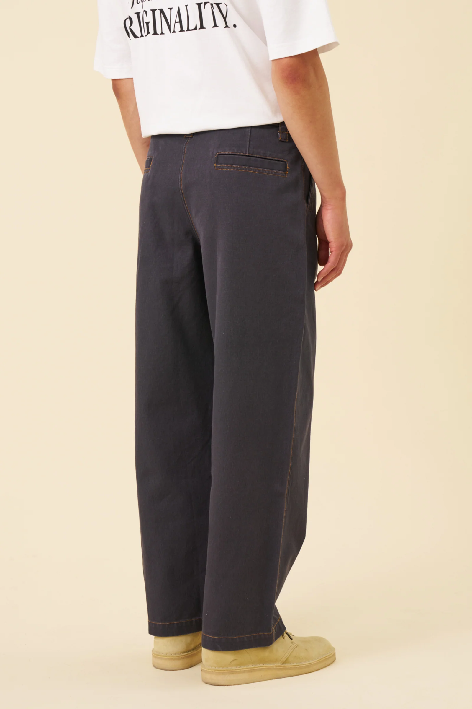 HEAVY CANVAS WORKWEAR TROUSER - NAVY - Image 5