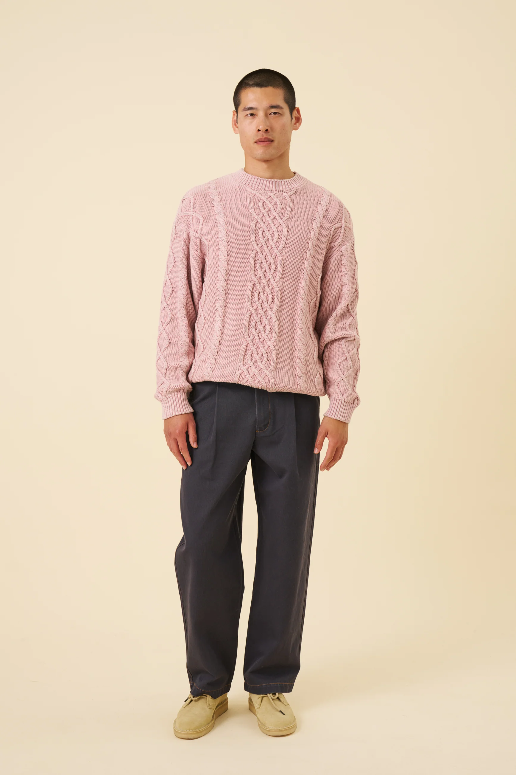 HEAVY CANVAS WORKWEAR TROUSER - NAVY - Image 7