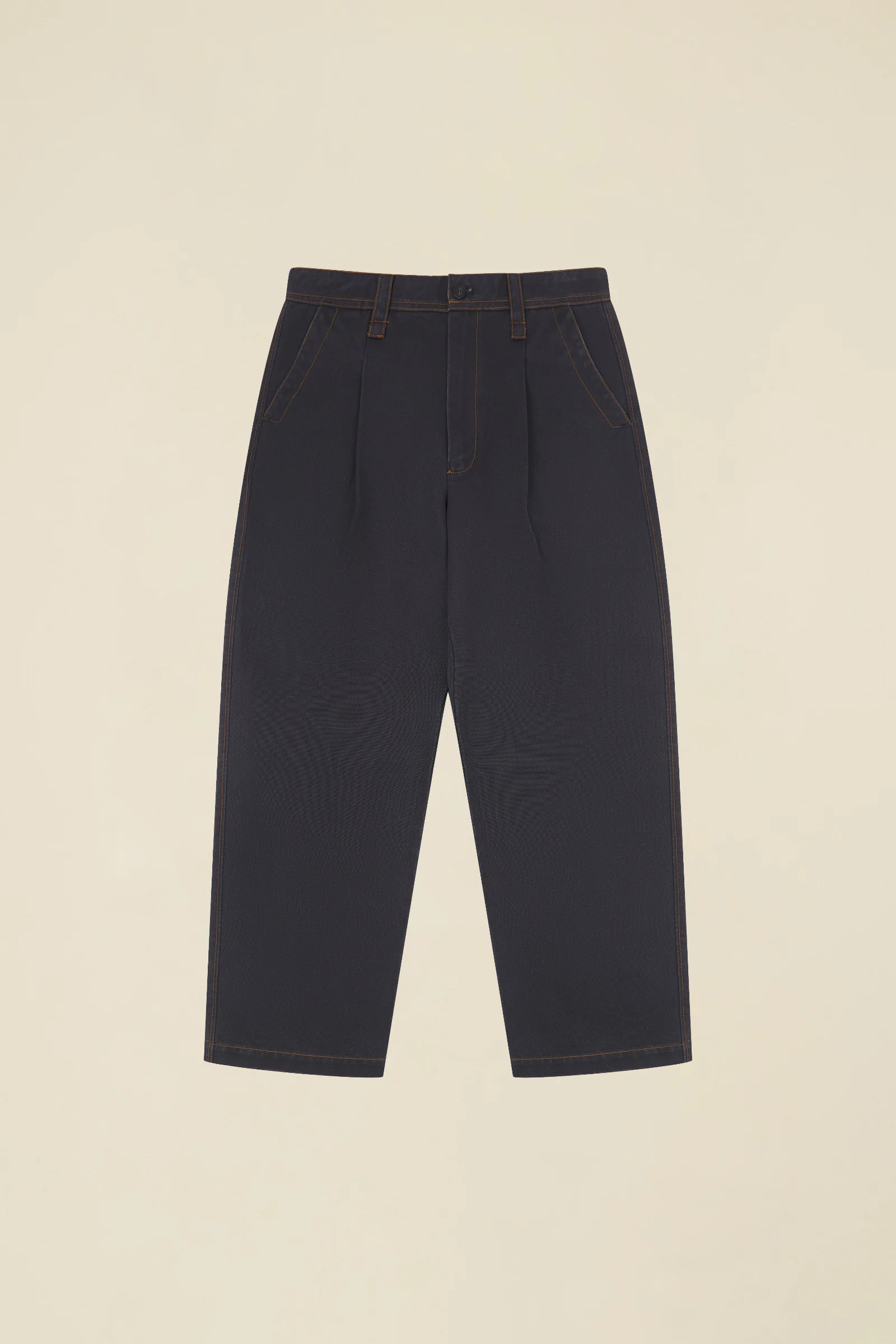 HEAVY CANVAS WORKWEAR TROUSER - NAVY - Image 9