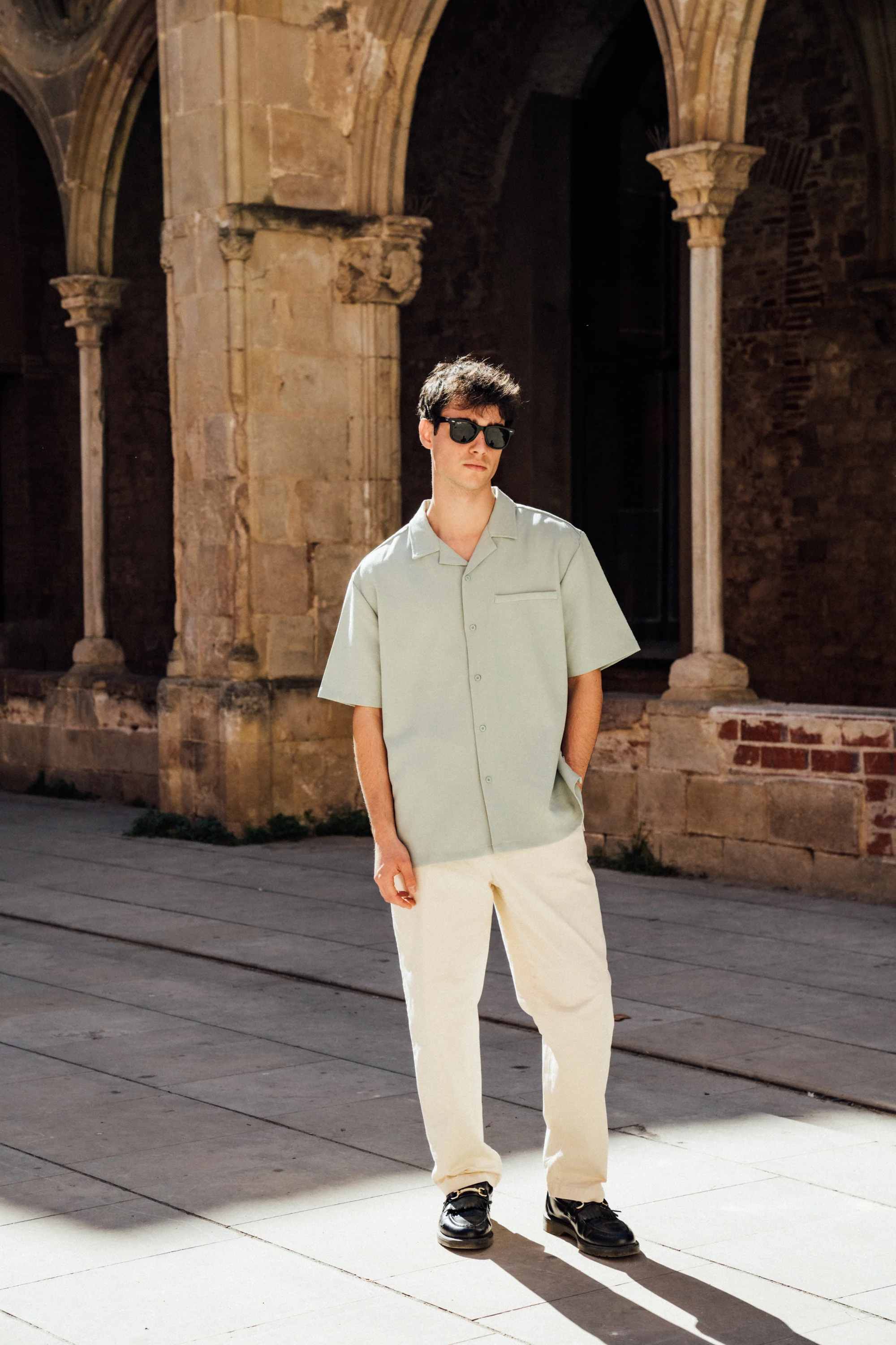HEAVY CUBAN TEXTURED SS SHIRT - BROOK GREEN - Image 8