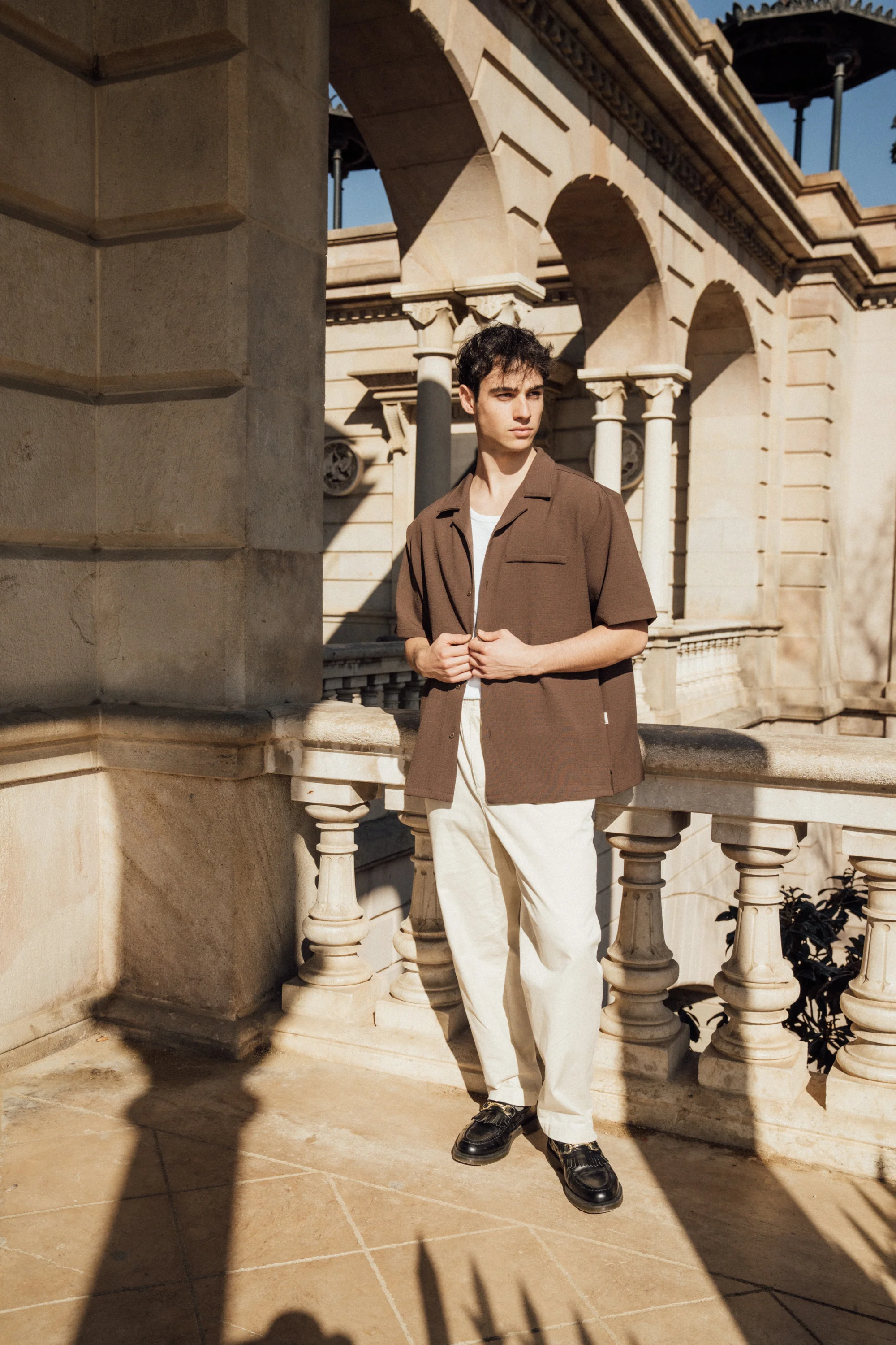 HEAVY CUBAN TEXTURED SS SHIRT - COCOA BROWN - Image 8