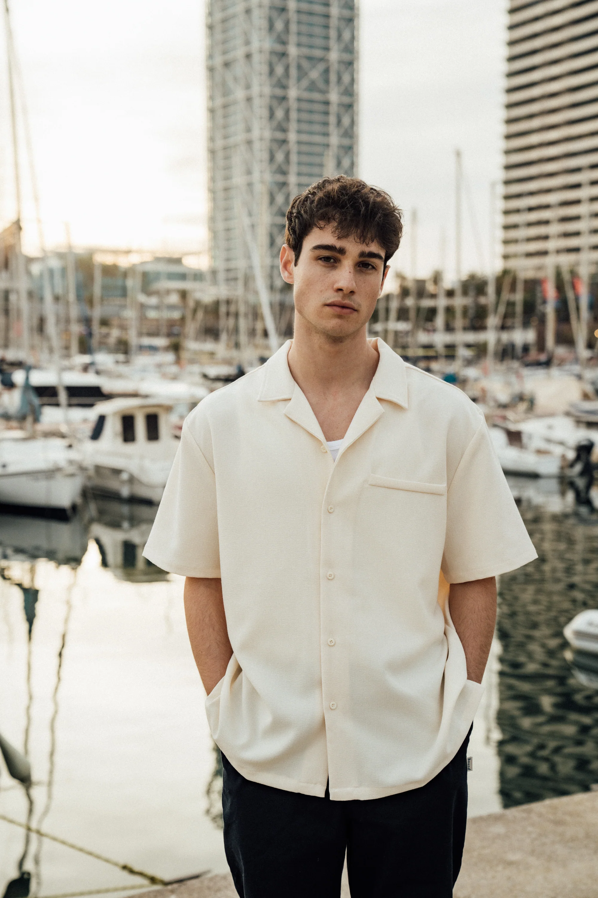 HEAVY CUBAN TEXTURED SS SHIRT - CREAM - Image 2
