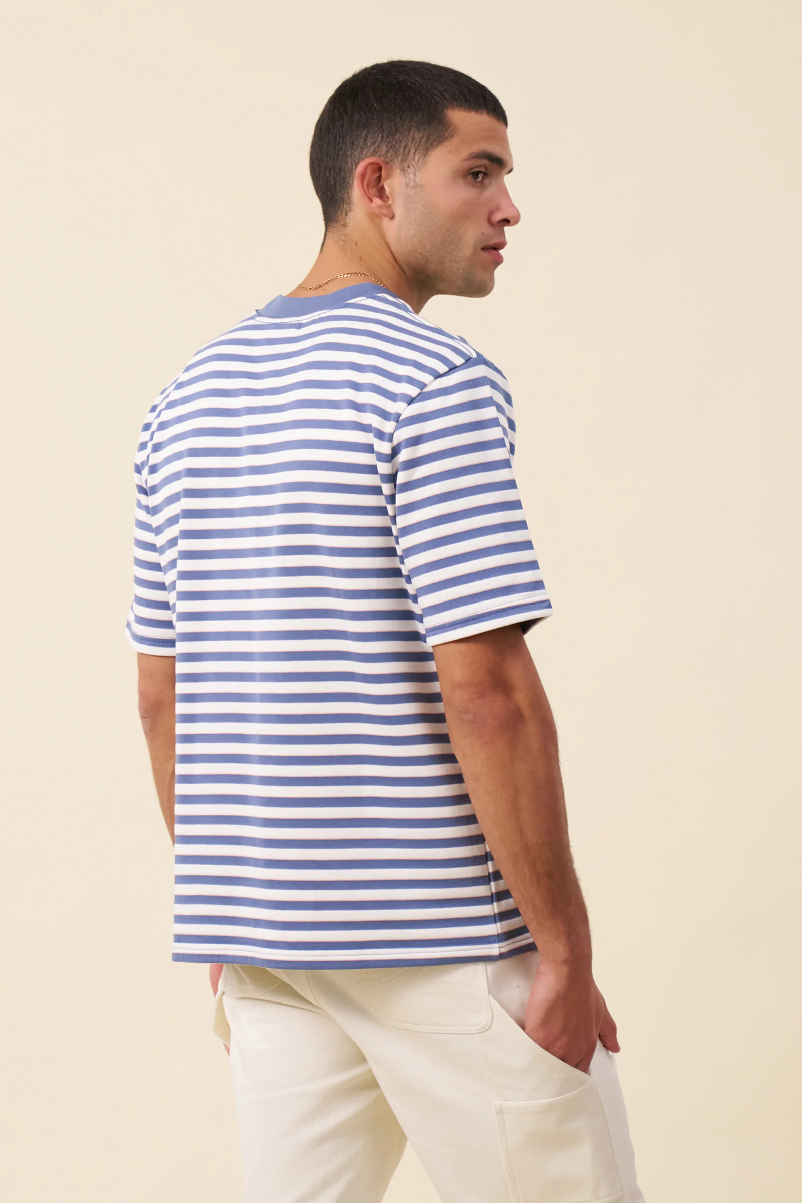 STRIPE RETRO PATCH TEE - ARCTIC - Image 3