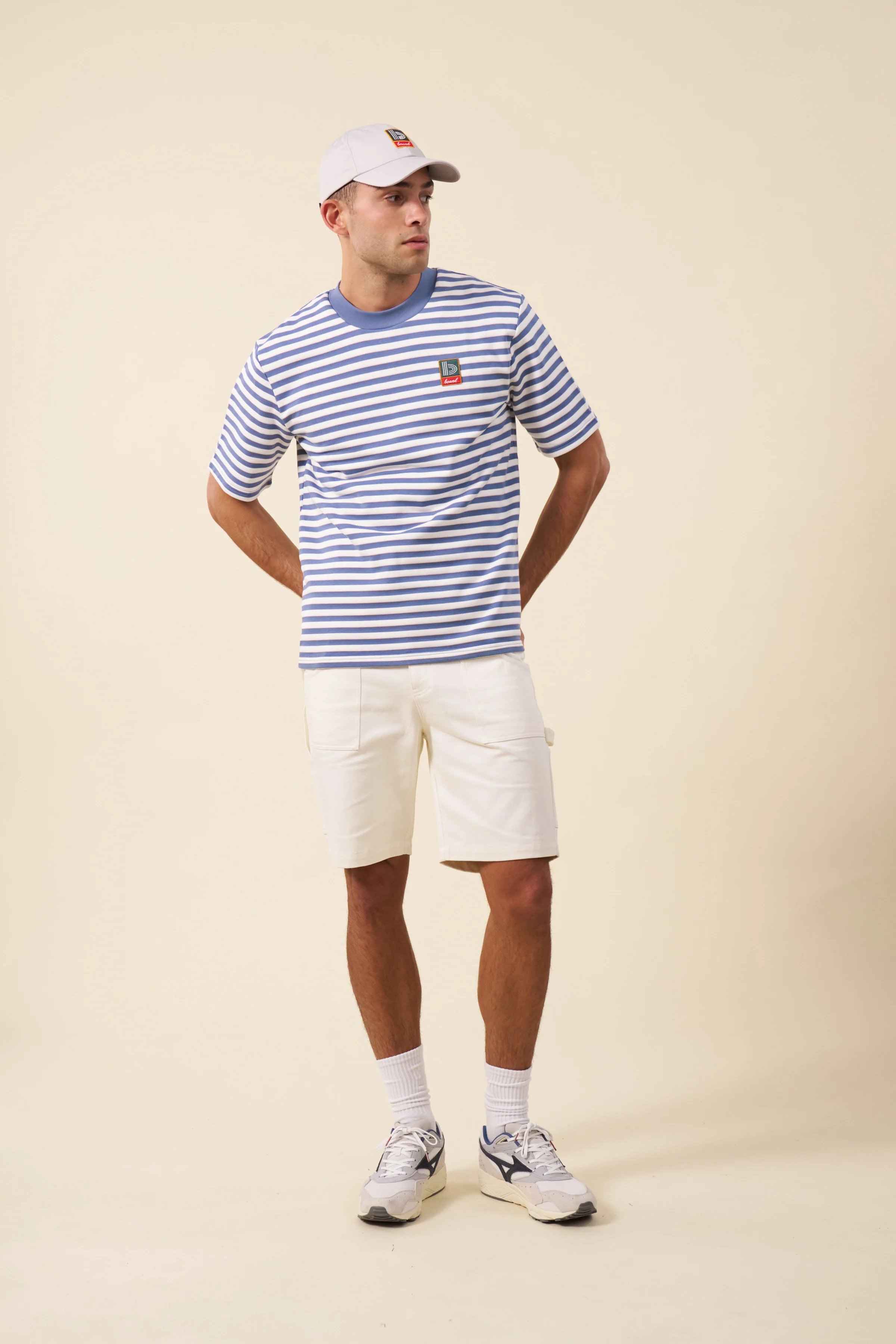 STRIPE RETRO PATCH TEE - ARCTIC - Image 5