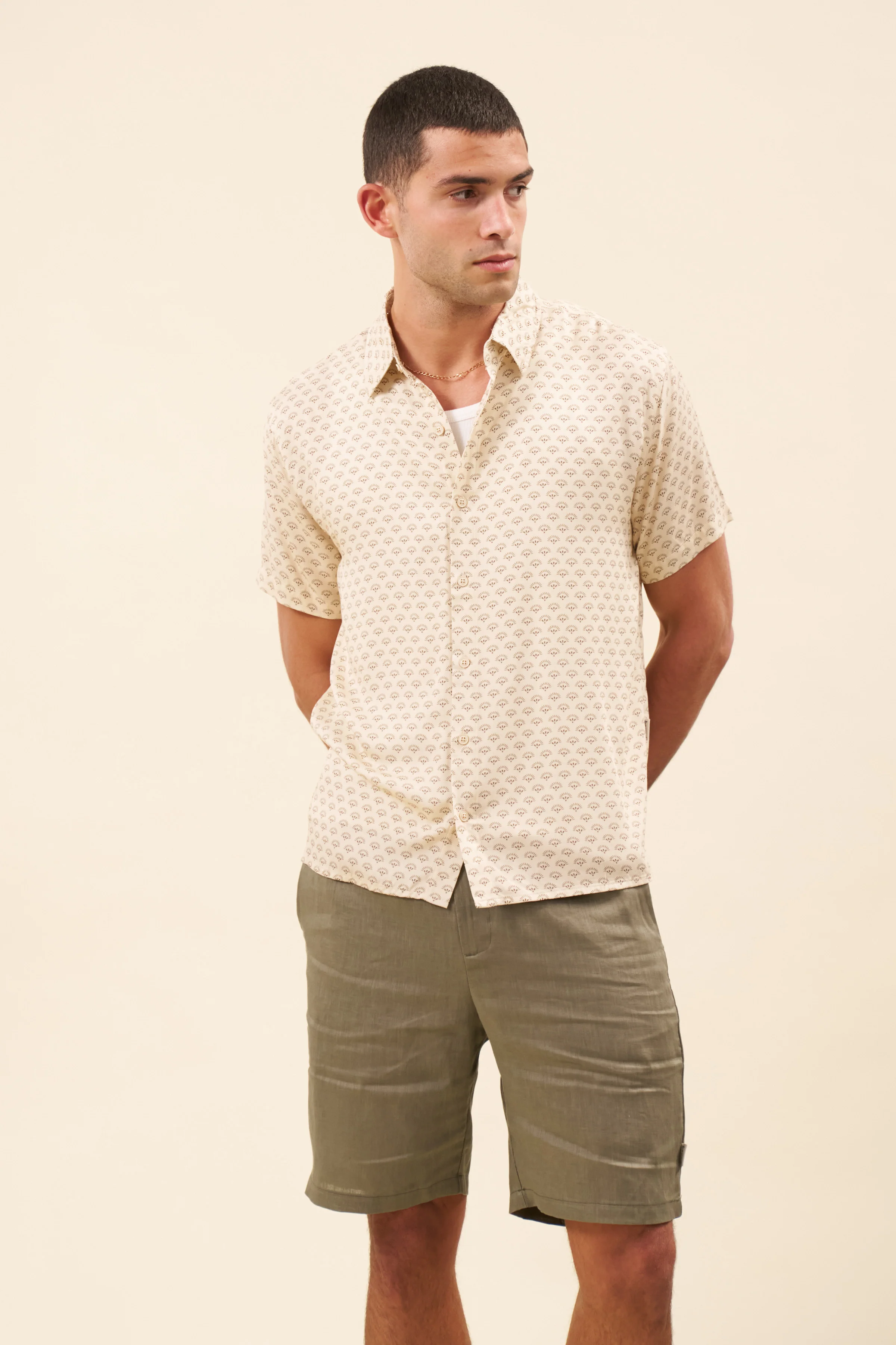 HENNA RAYON SHIRT - CREAM - Image 5
