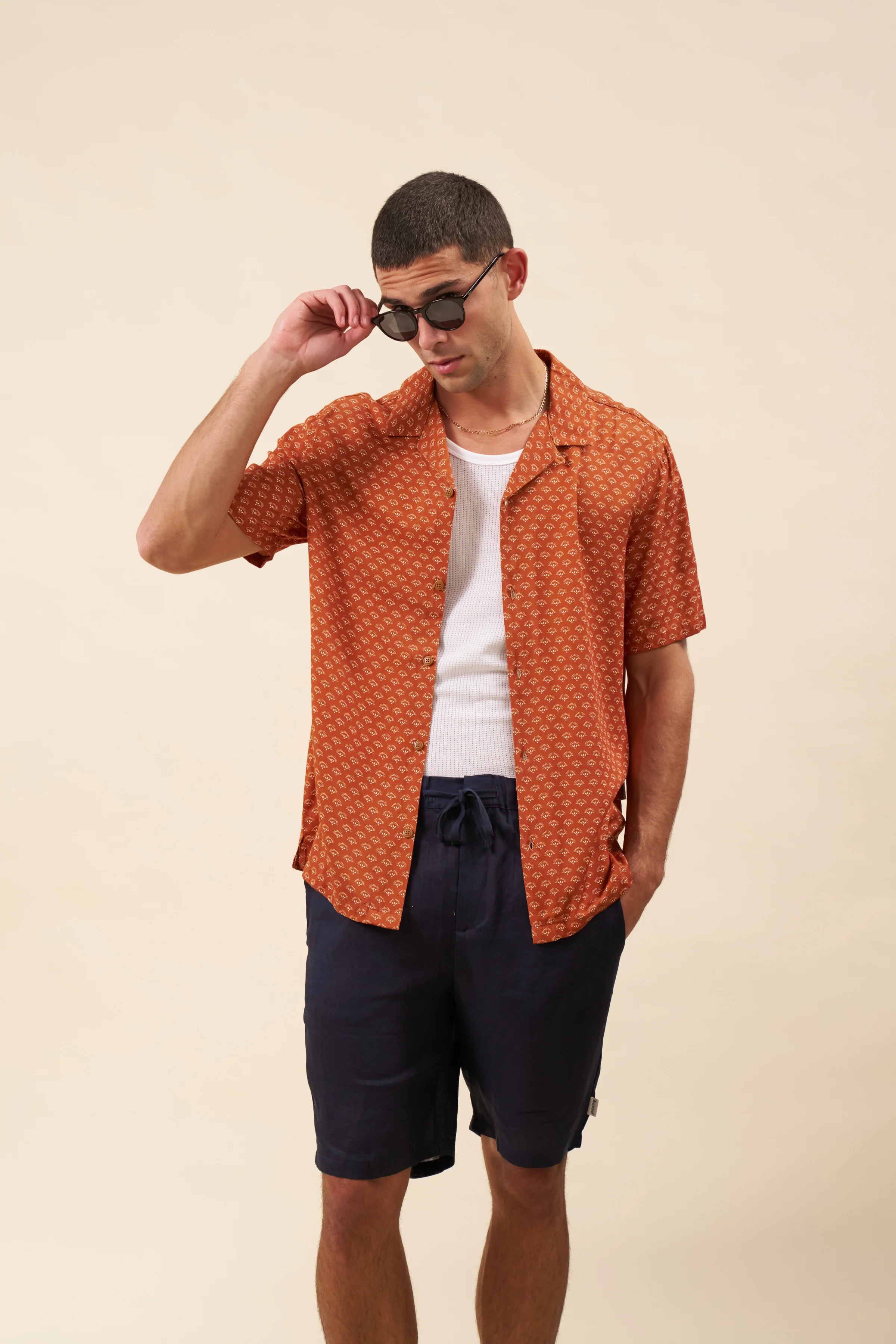 HENNA RAYON SHIRT - SUNSET ORANGE - Image 2