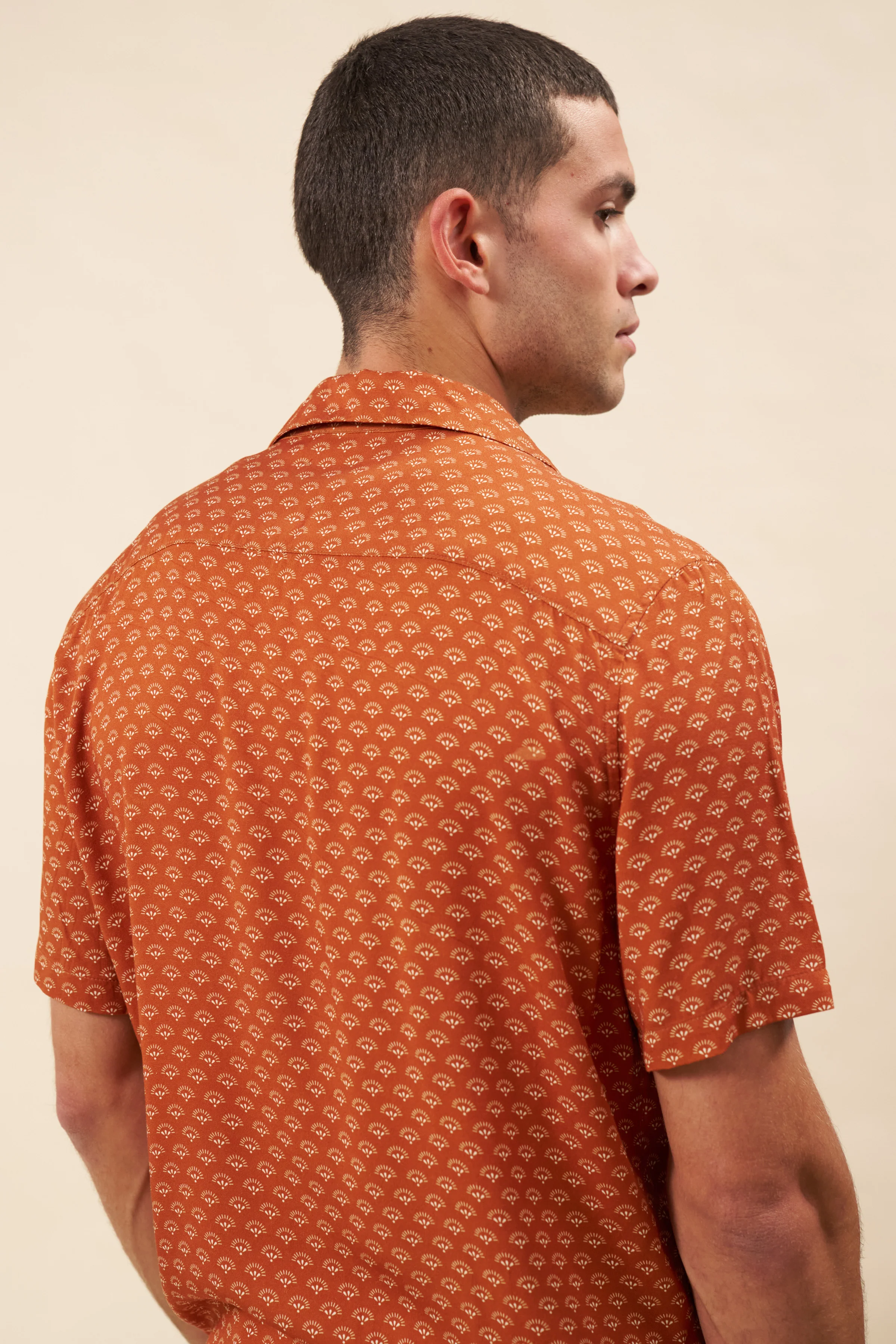 HENNA RAYON SHIRT - SUNSET ORANGE - Image 5