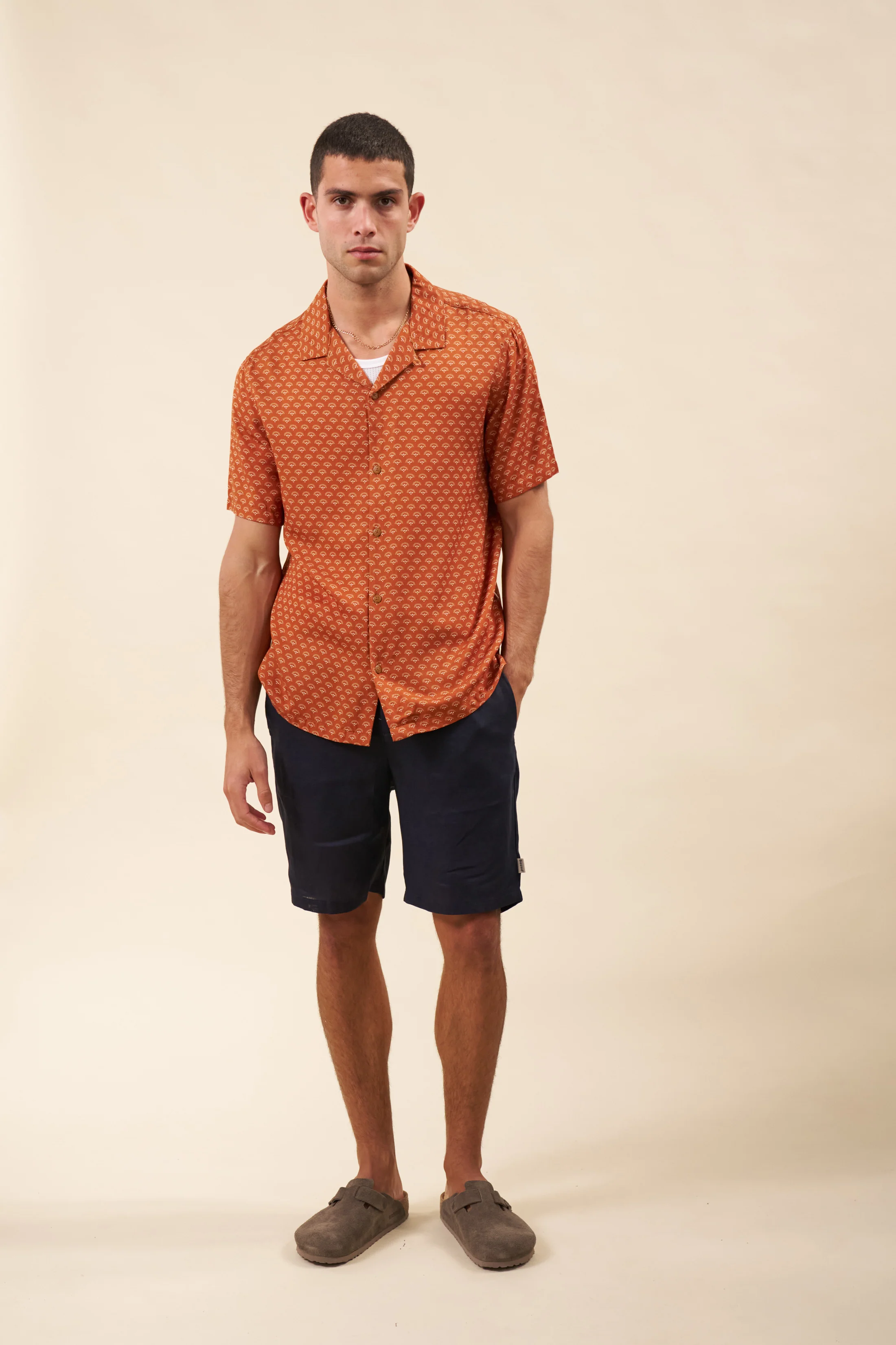 HENNA RAYON SHIRT - SUNSET ORANGE - Image 6