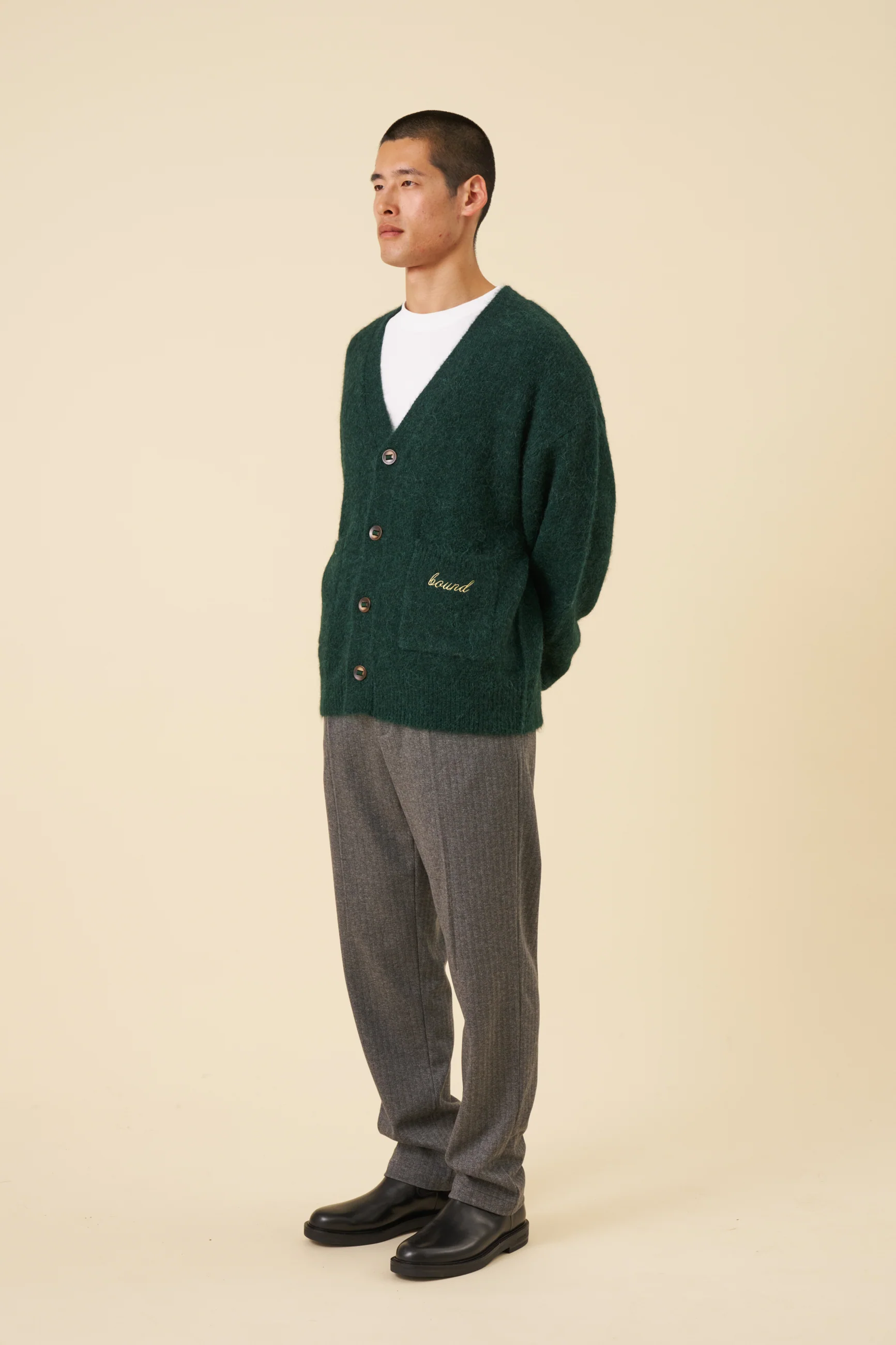 HERRINGBONE GRACELL TROUSERS - Image 3