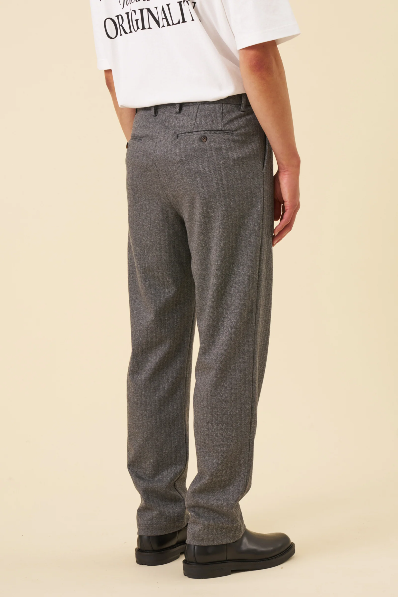 HERRINGBONE GRACELL TROUSERS - Image 4