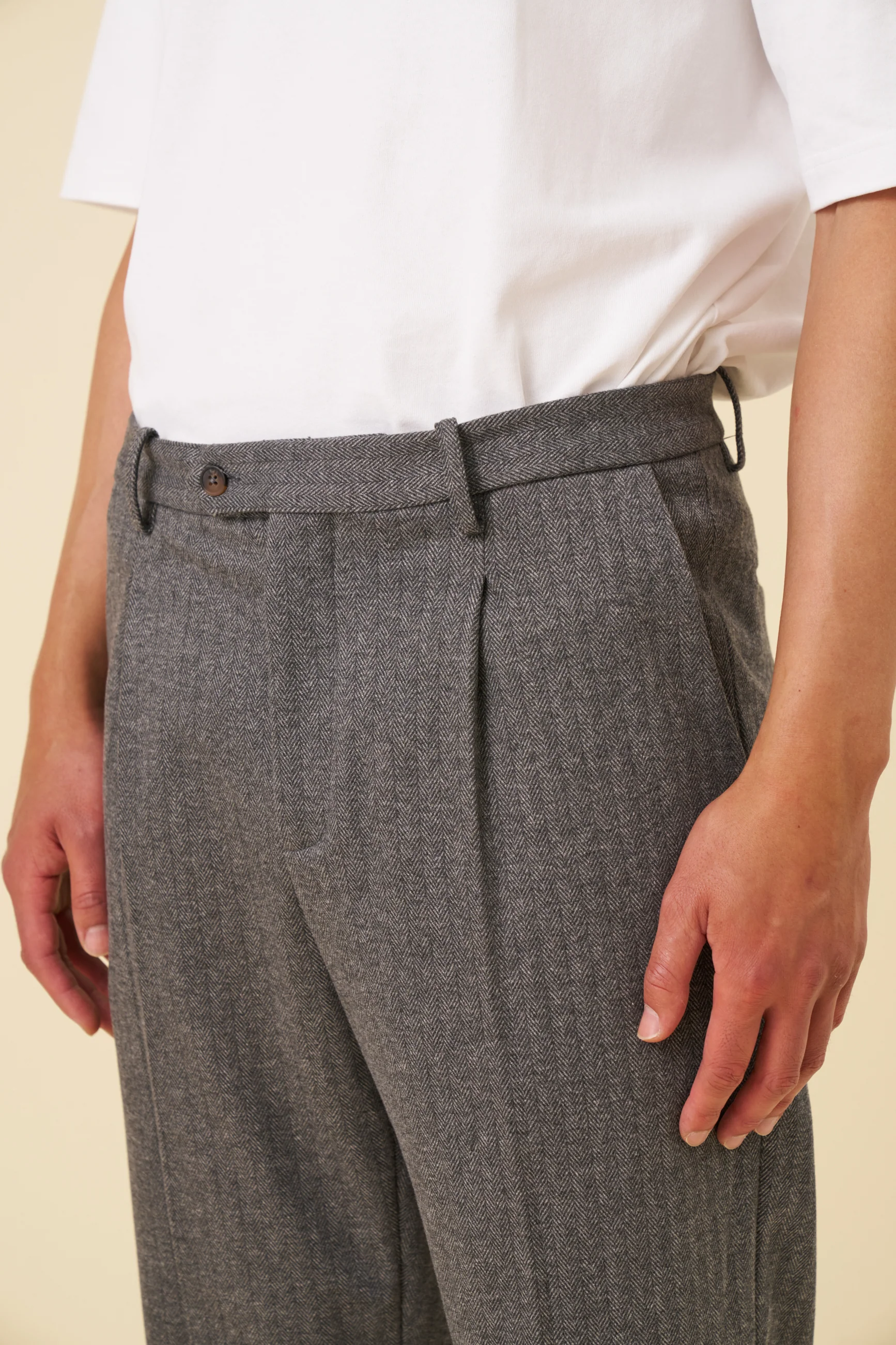 HERRINGBONE GRACELL TROUSERS - Image 5
