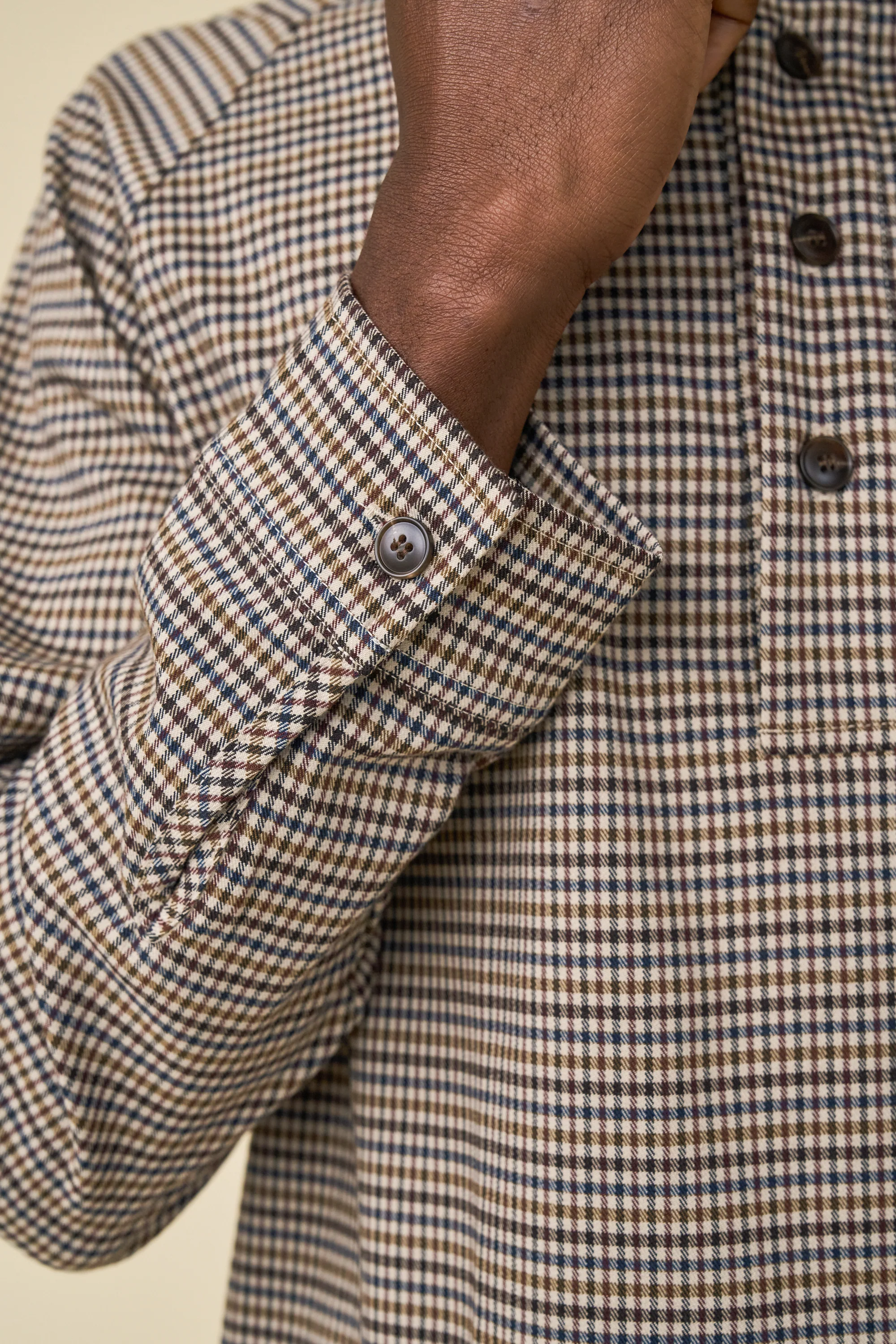 HUNTER CHECK HALF BUTTON SHIRT - Image 8