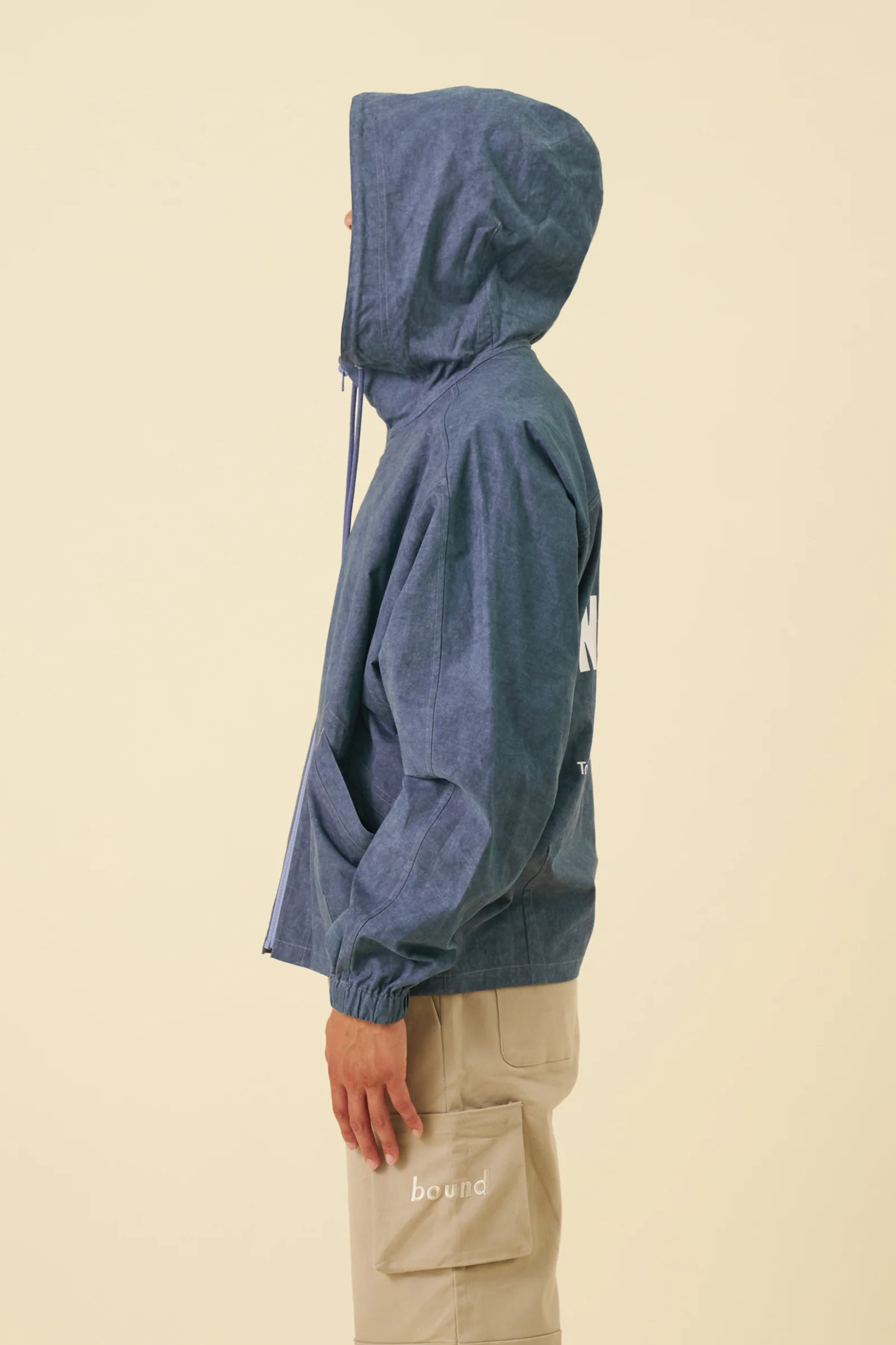 INDUSTRY FIRST ACID WASH BLUE ANORAK - Image 4