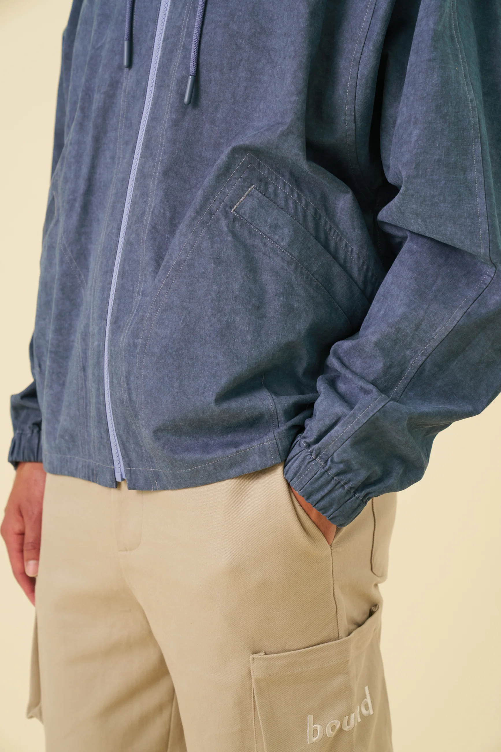 INDUSTRY FIRST ACID WASH BLUE ANORAK - Image 6