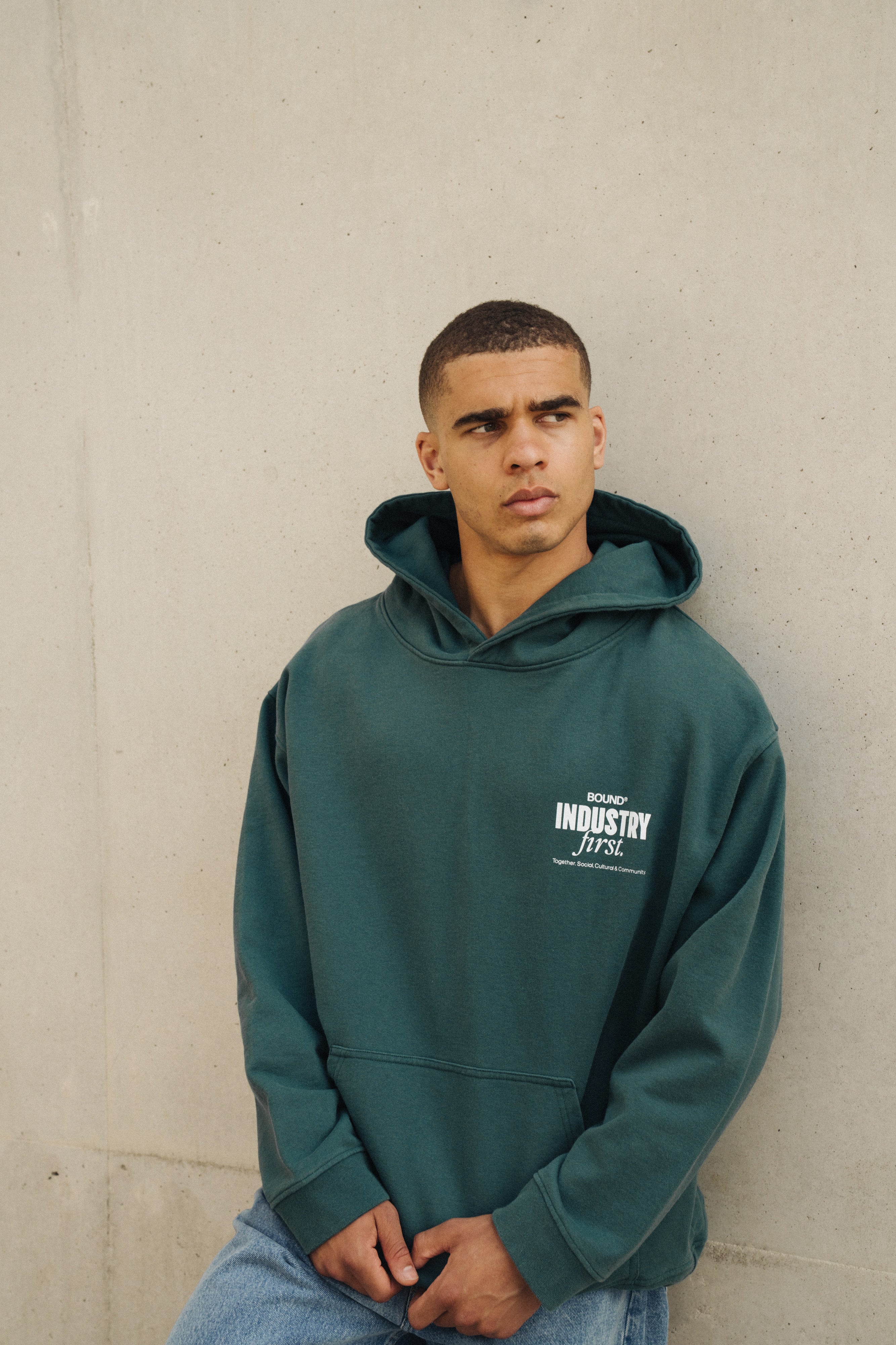 INDUSTRY FIRST HOODIE - FOREST GREEN - Image 2