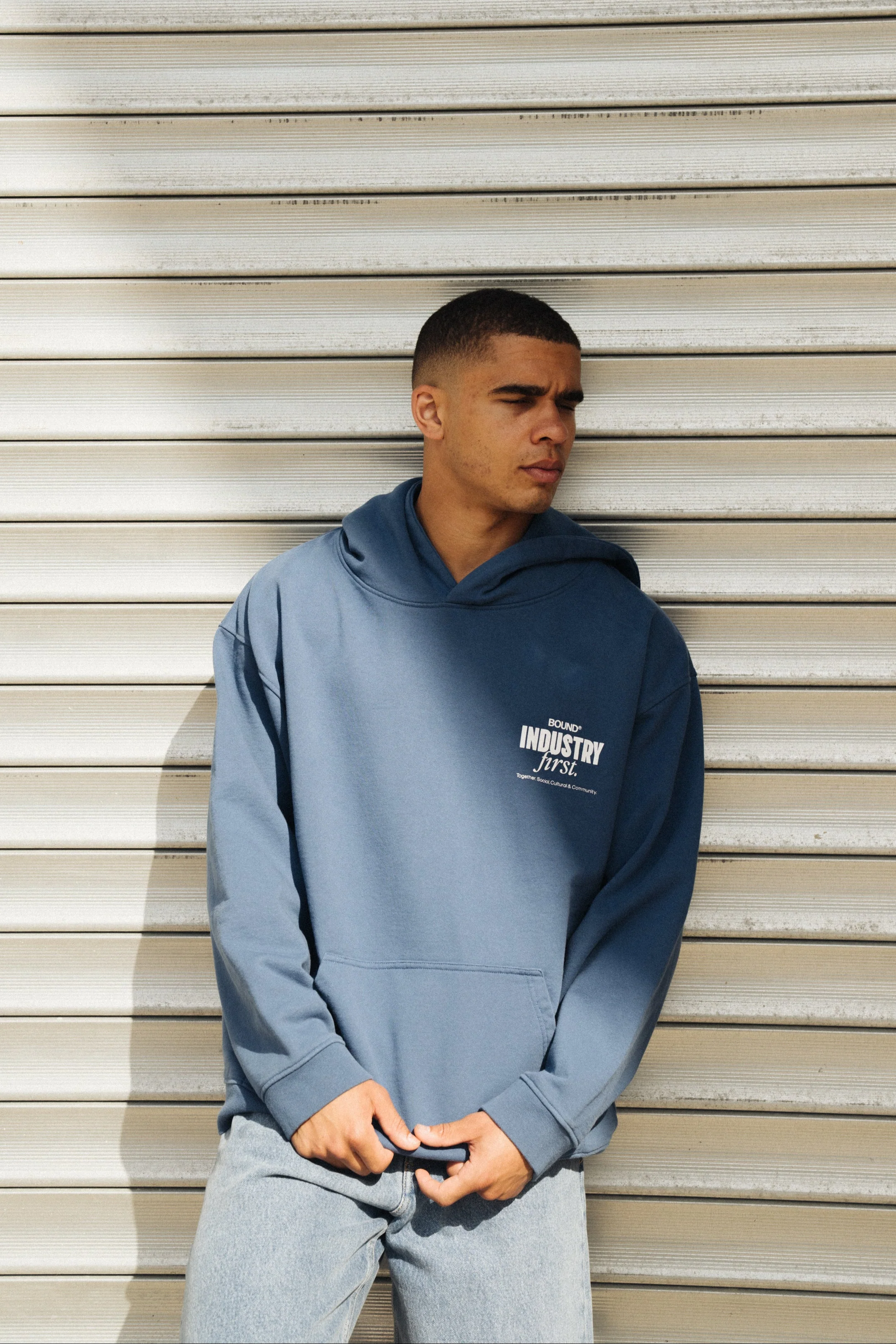 INDUSTRY FIRST HOODIE - NAVY - Image 2