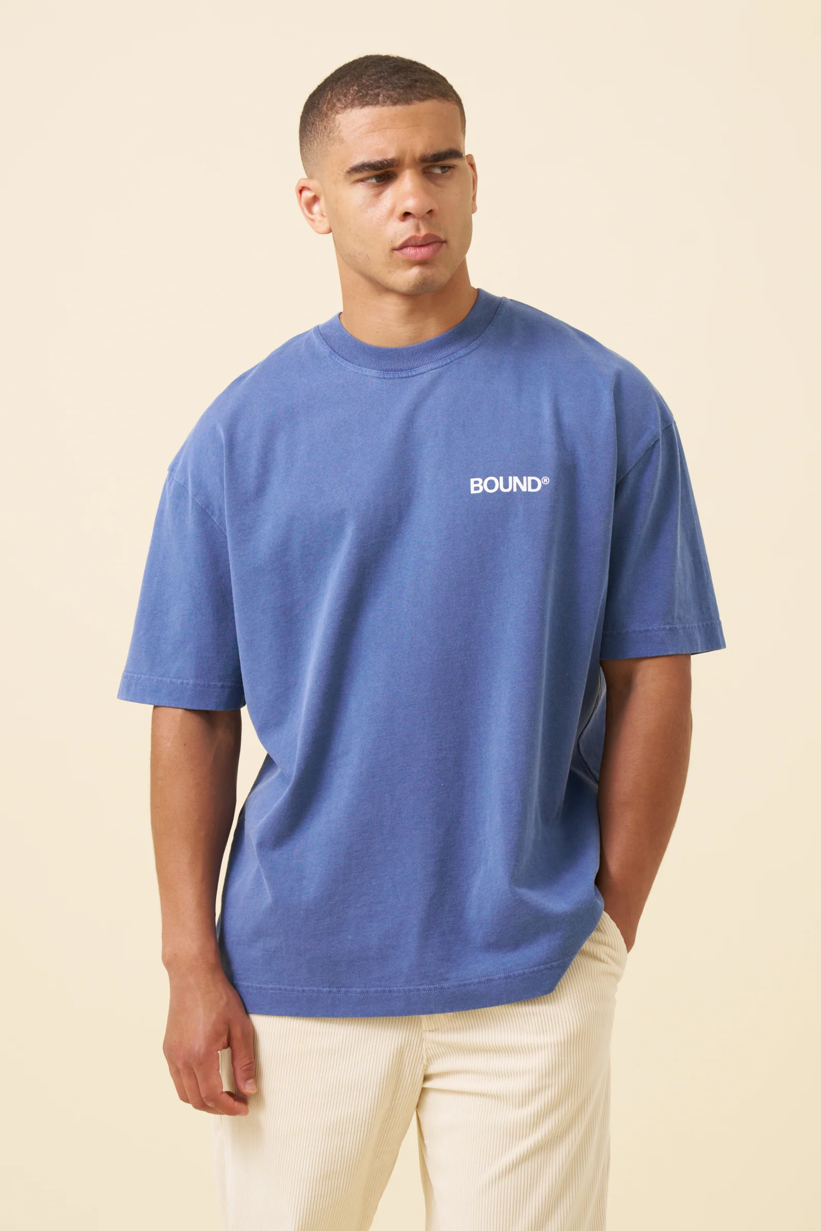 INDUSTRY FIRST TEE - WASHED LIGHT NAVY - Image 2