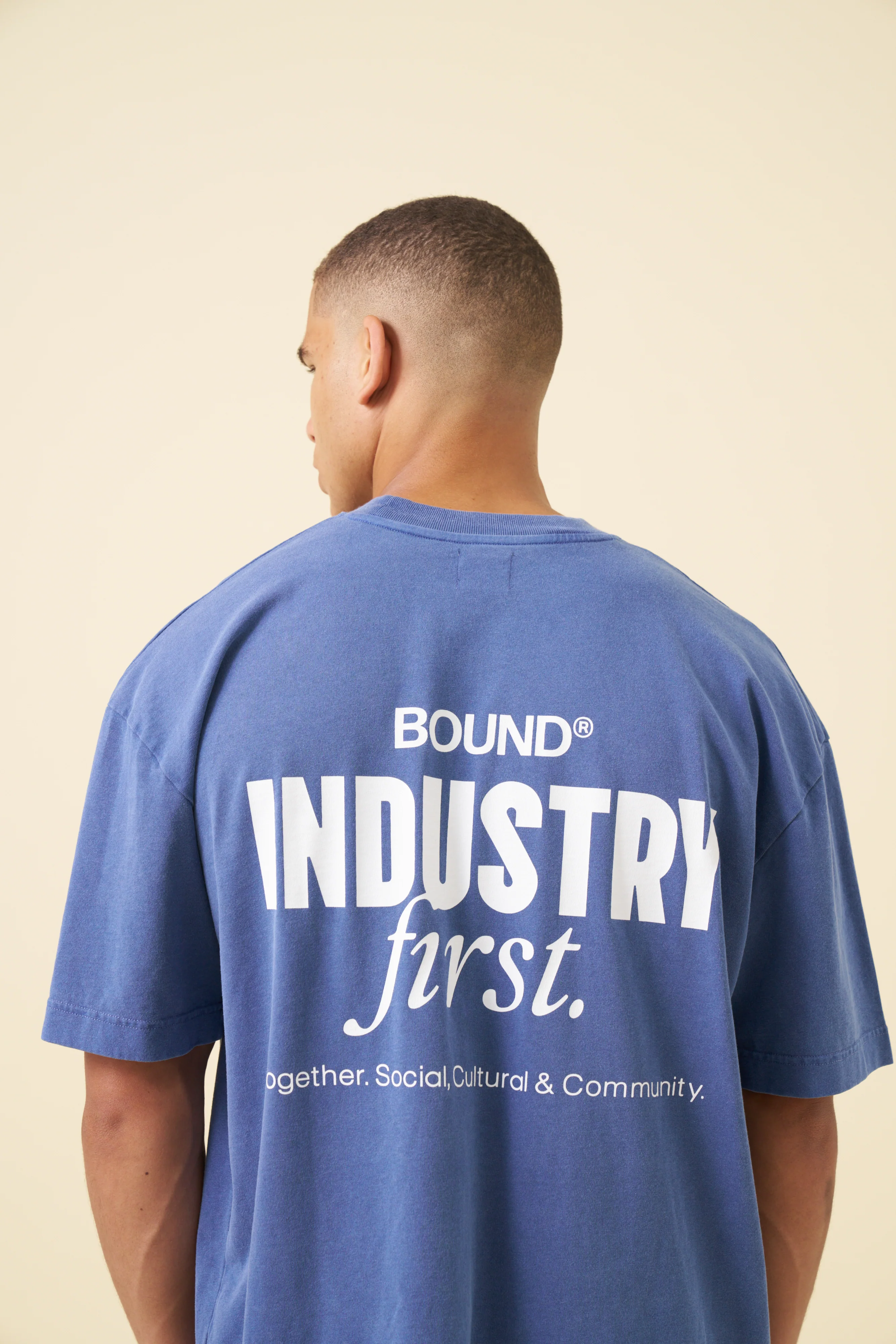 INDUSTRY FIRST TEE - WASHED LIGHT NAVY - Image 5
