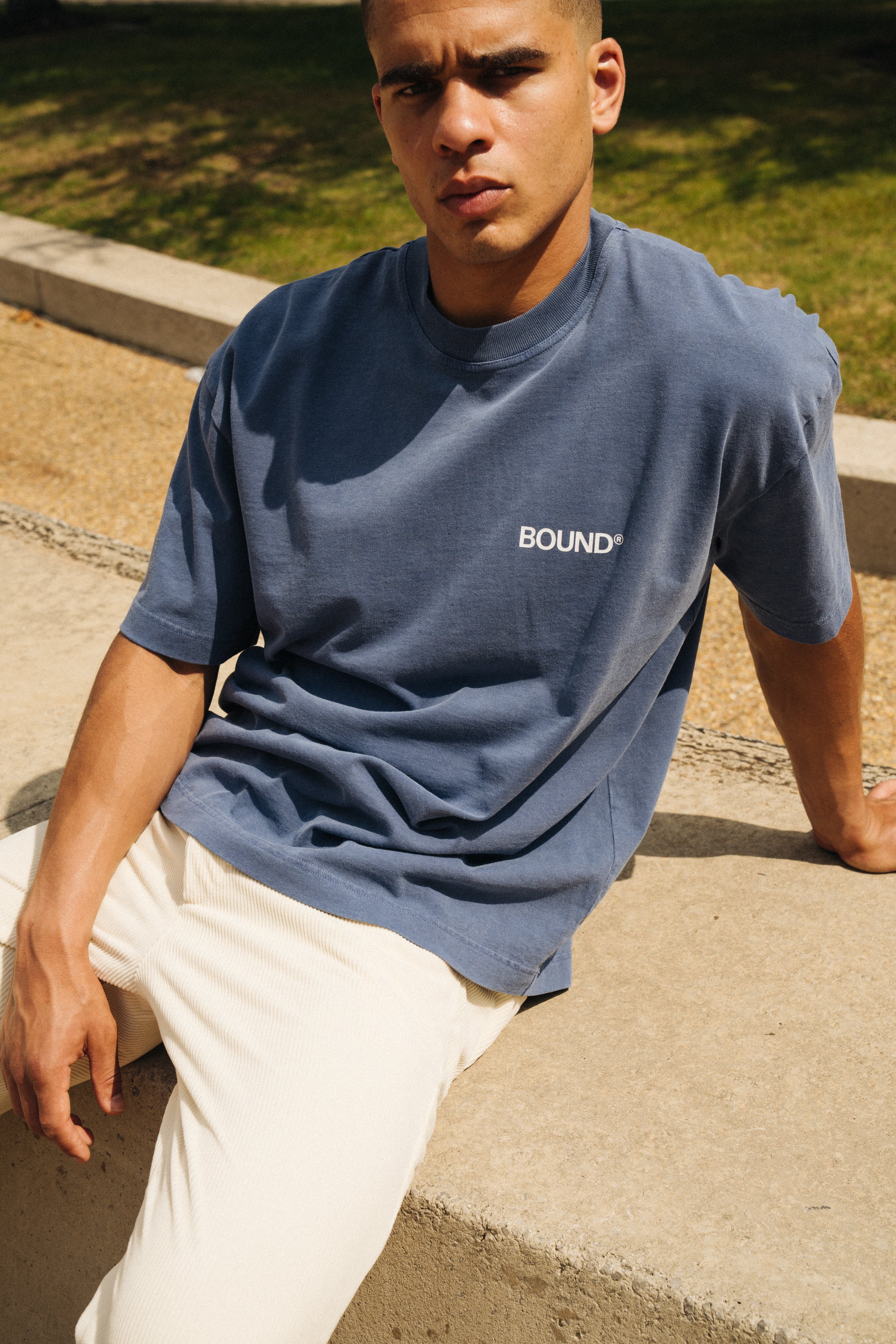 INDUSTRY FIRST TEE - WASHED LIGHT NAVY - Image 7