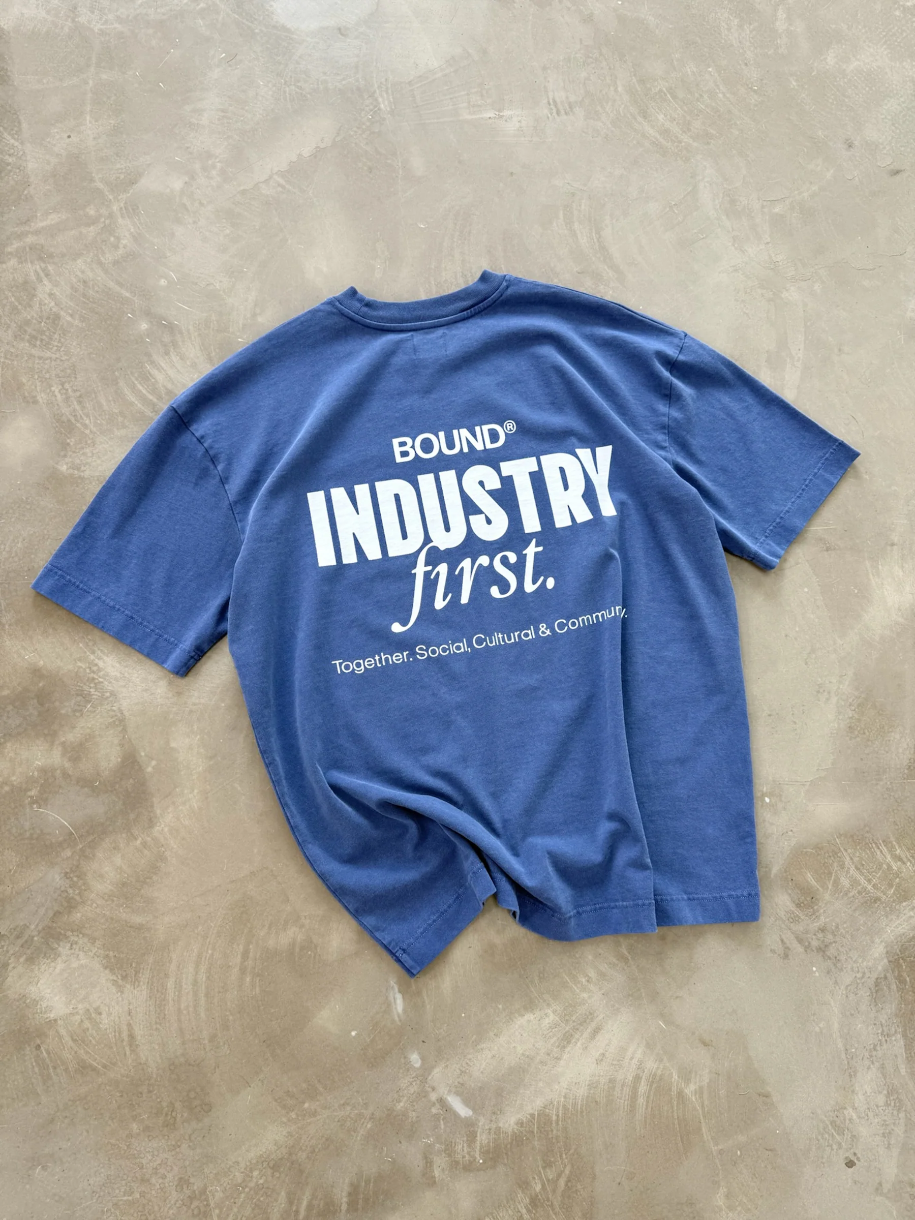 INDUSTRY FIRST TEE - WASHED LIGHT NAVY - Image 8