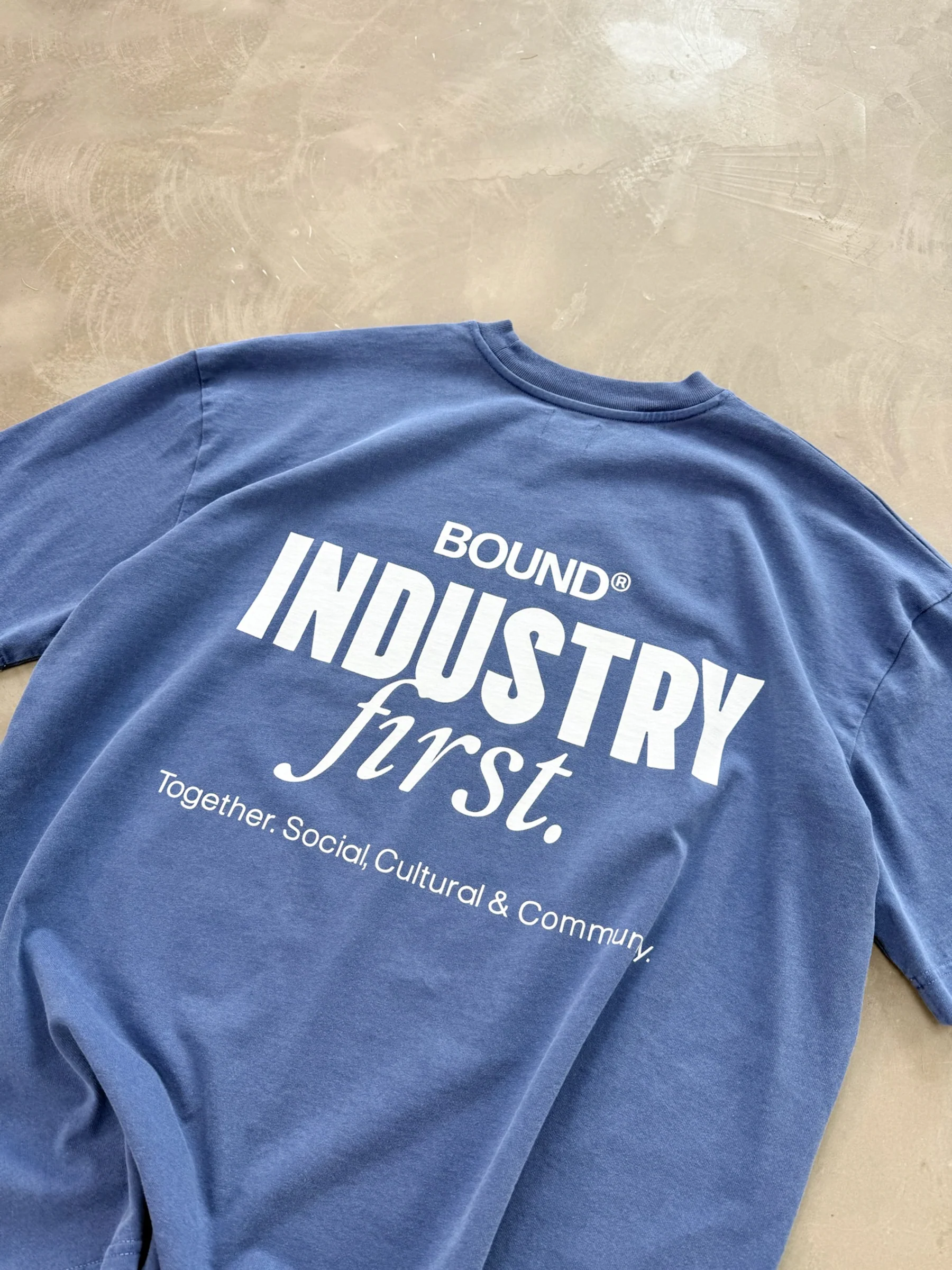 INDUSTRY FIRST TEE - WASHED LIGHT NAVY - Image 9