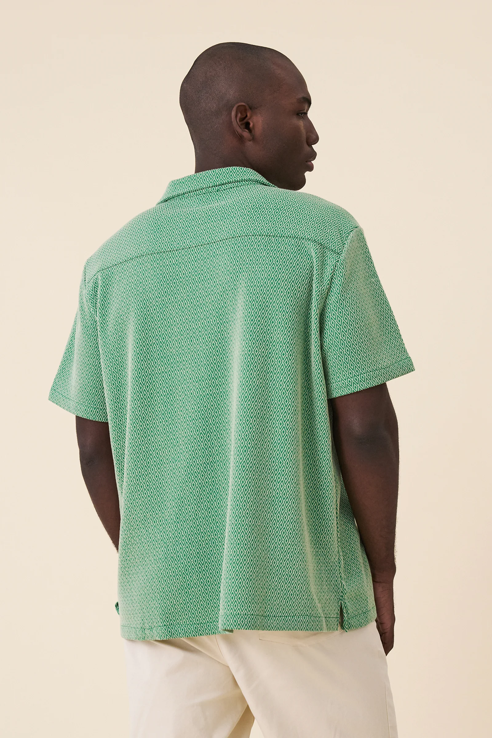KELLY GREEN DIAMOND CUBAN SS SHIRT - Image 3