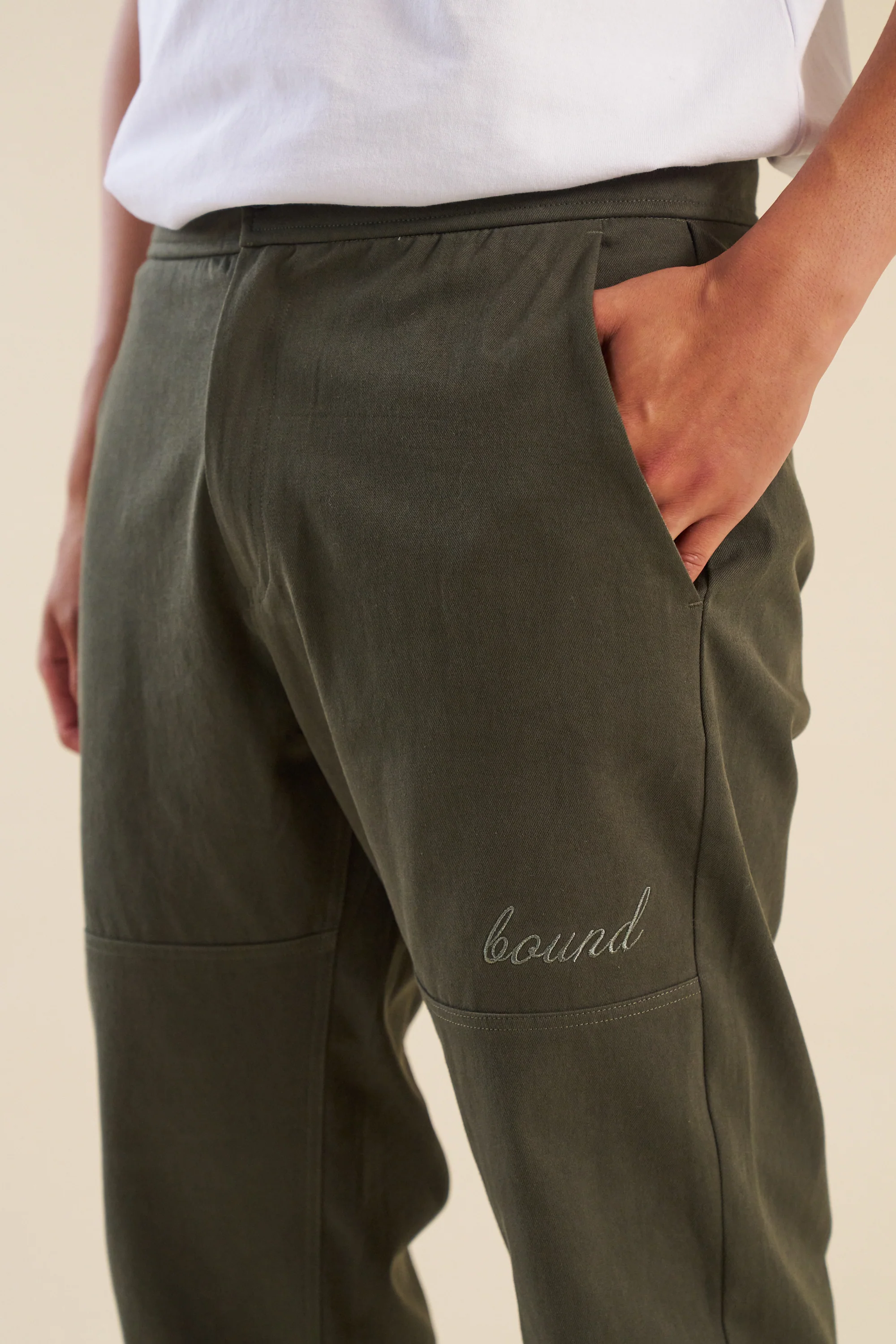 KHAKI STRAIGHT WORK PANT - Image 4