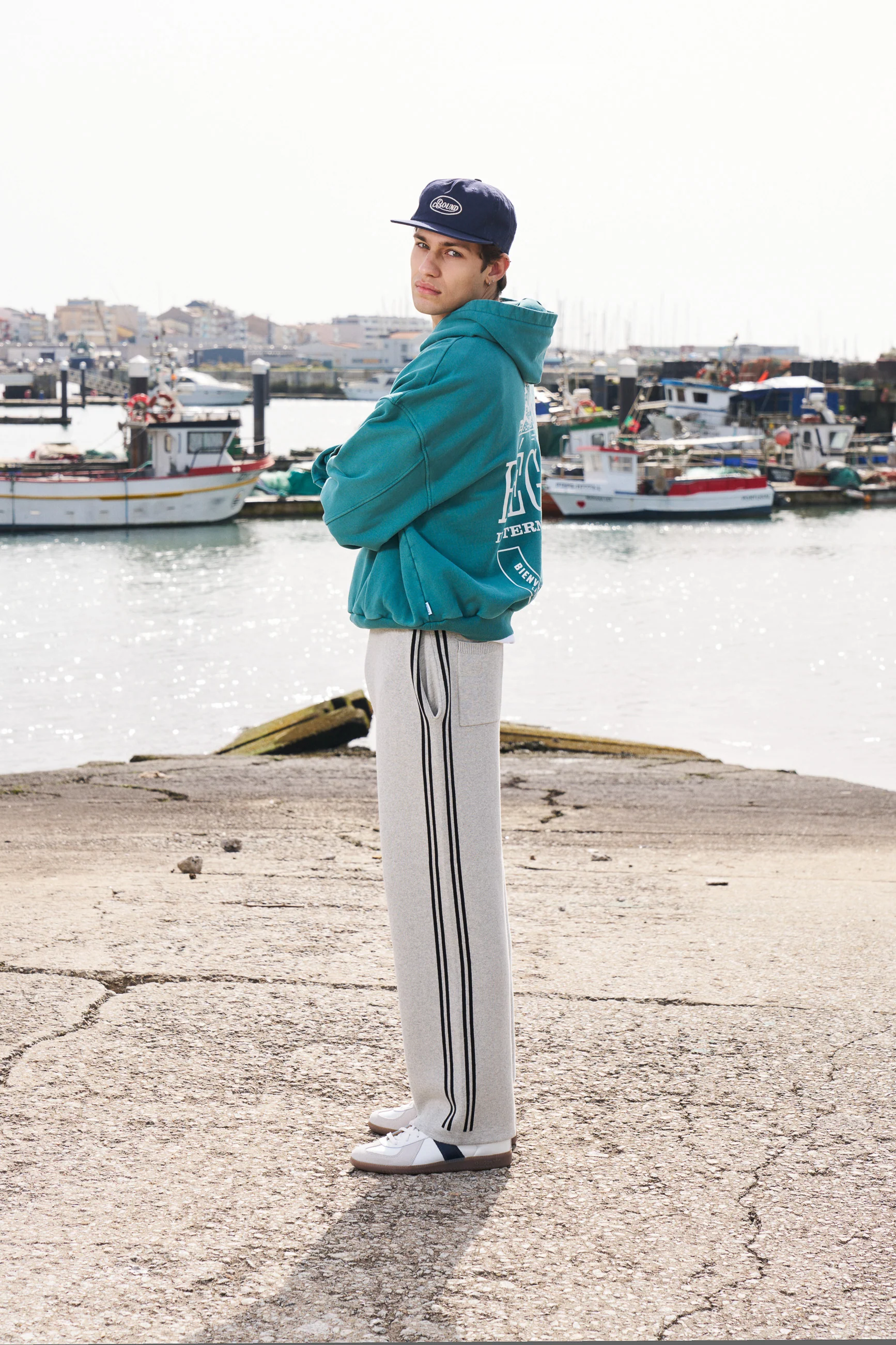 RACER KNIT CUFFLESS JOGGERS - GREY - Image 8