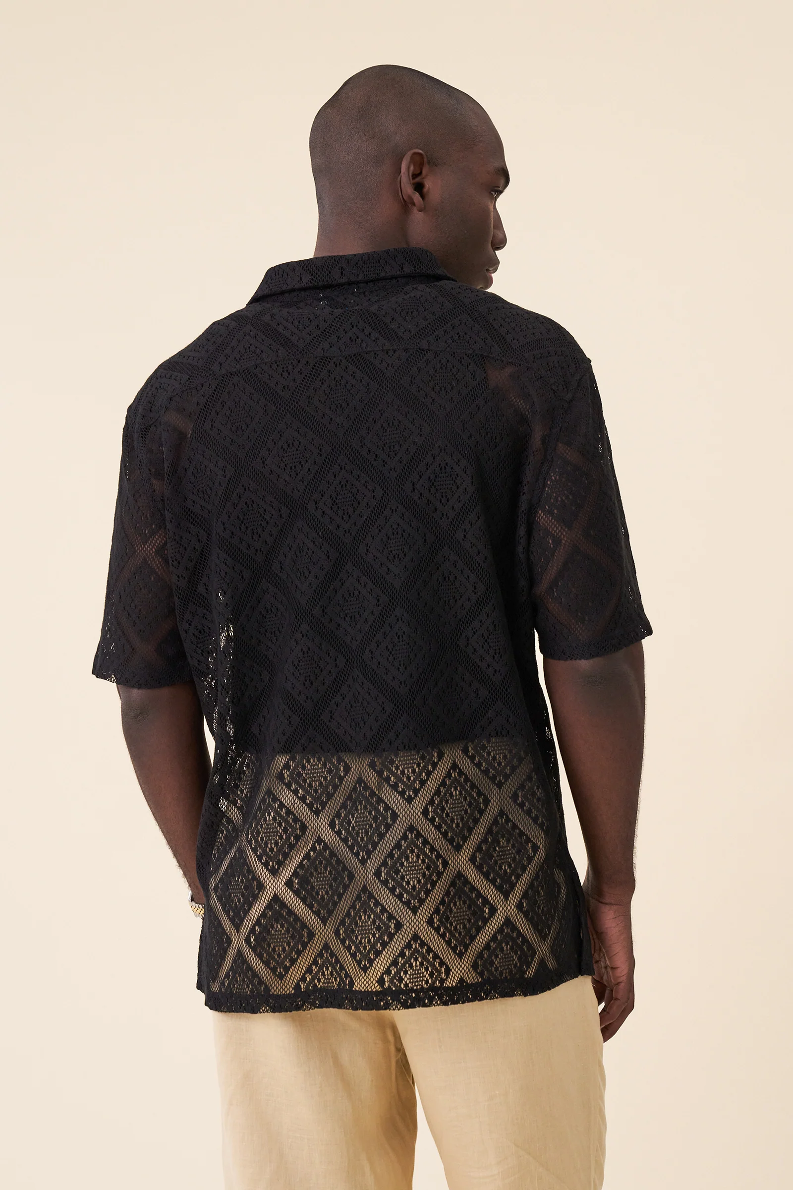 LACE VACATION SHIRT - BLACK - Image 6