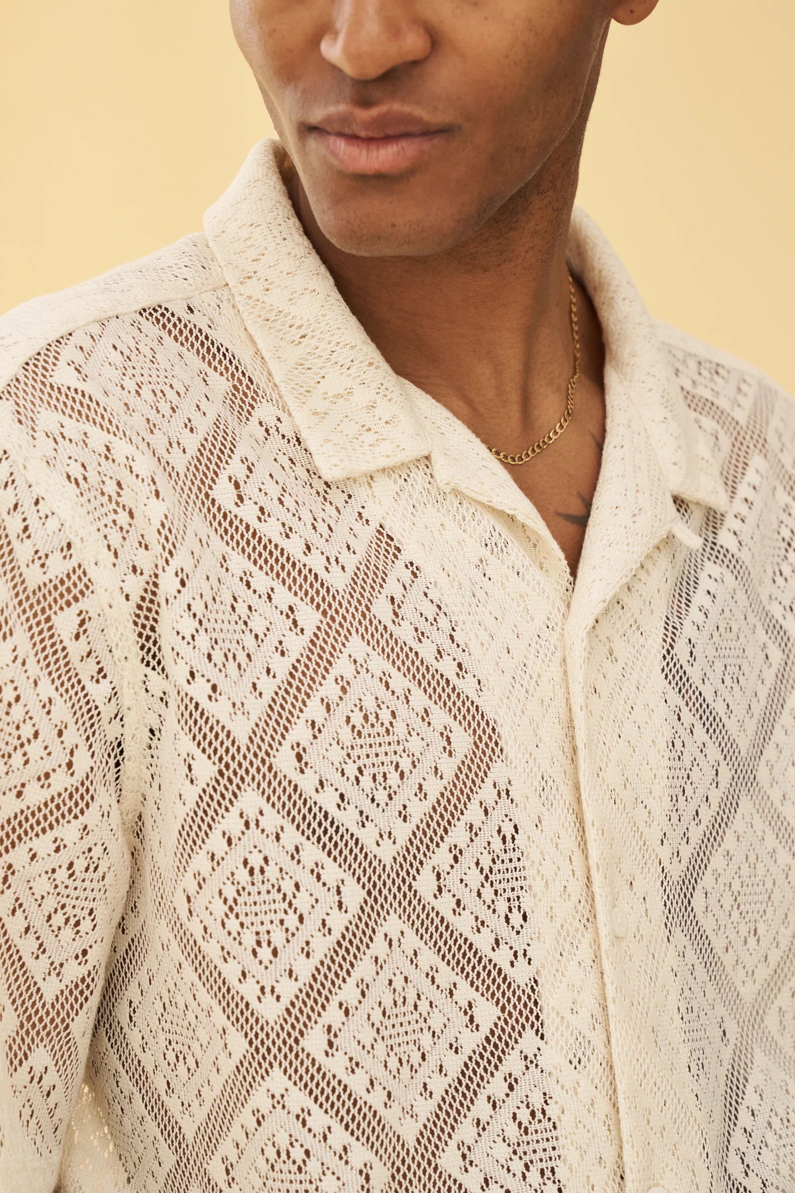 LACE VACATION SHIRT - CREAM - Image 10