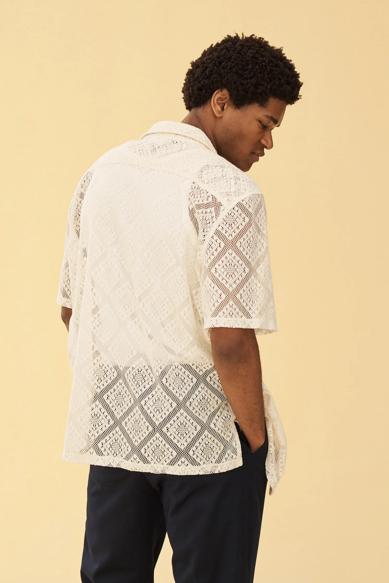 LACE VACATION SHIRT - CREAM - Image 5