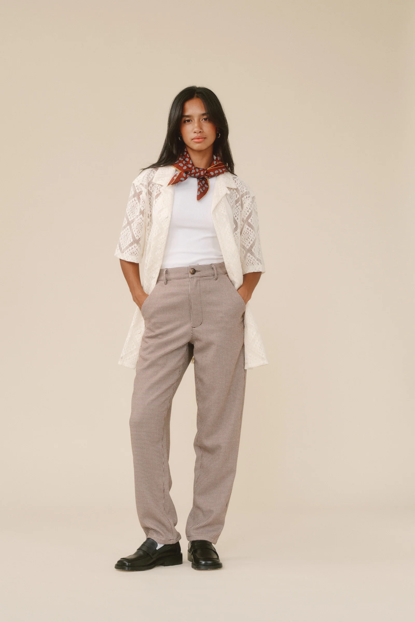 LACE VACATION SHIRT - CREAM - Image 8