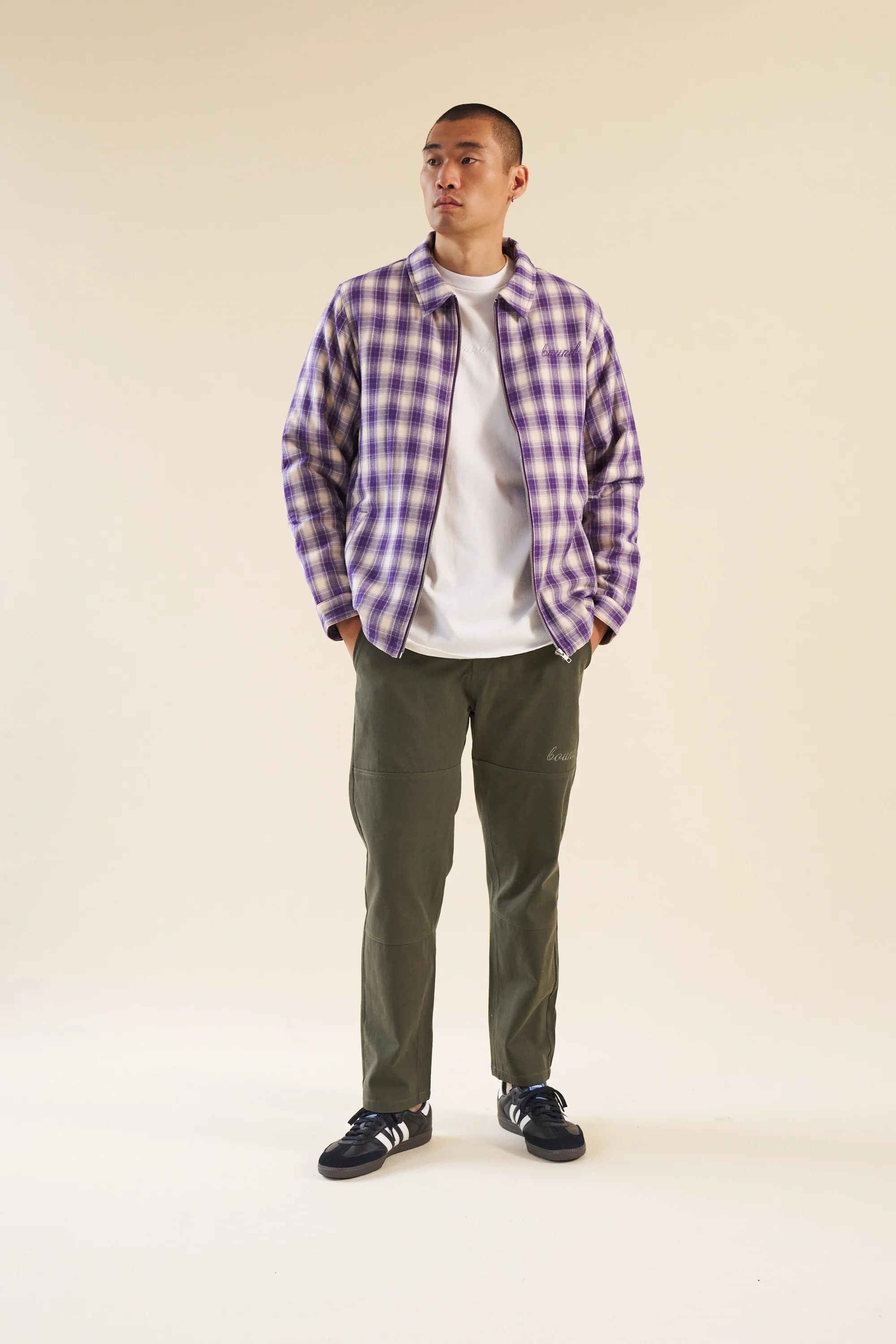 LAVENDER CHECK COACH JACKET - Image 2