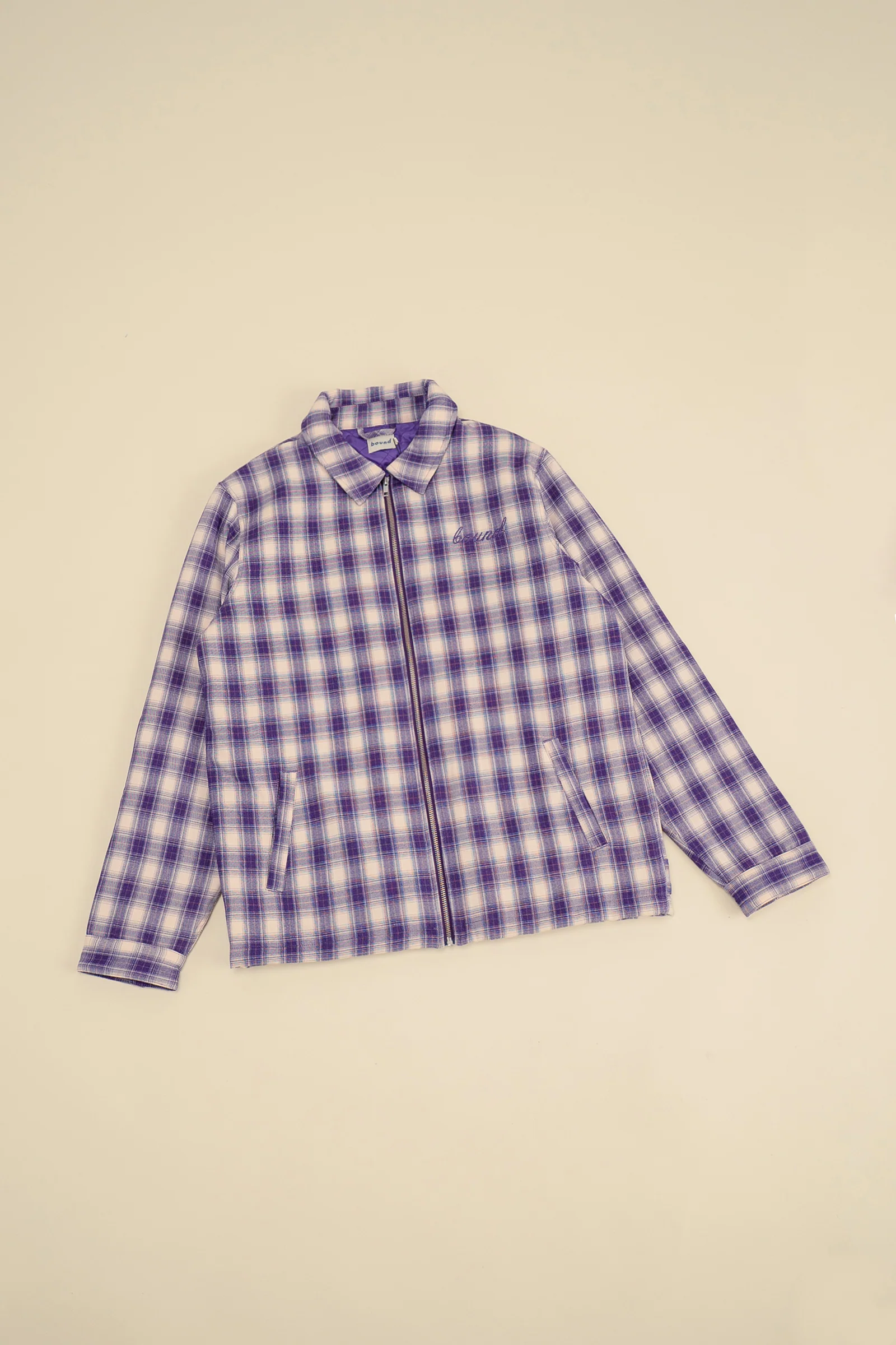 LAVENDER CHECK COACH JACKET - Image 9